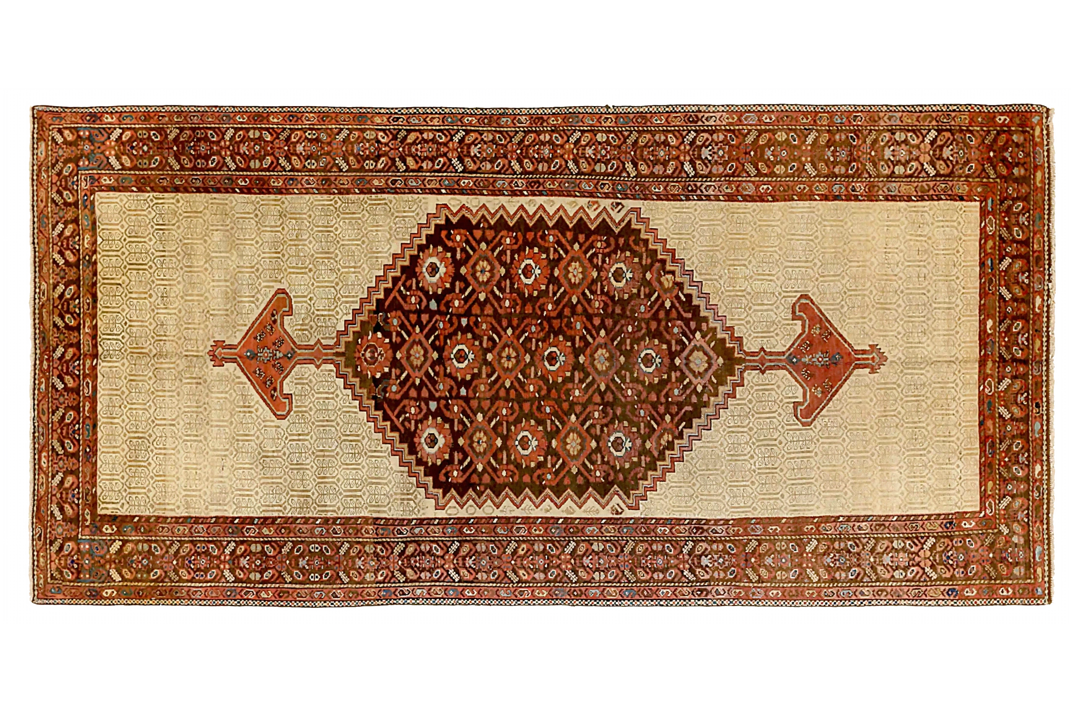 Antique Persian Malayer Traditional Rug 71456