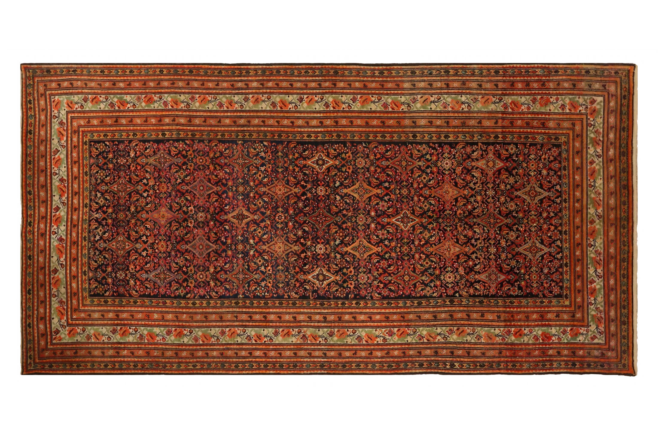 Antique Persian Malayer Traditional Rug 71475