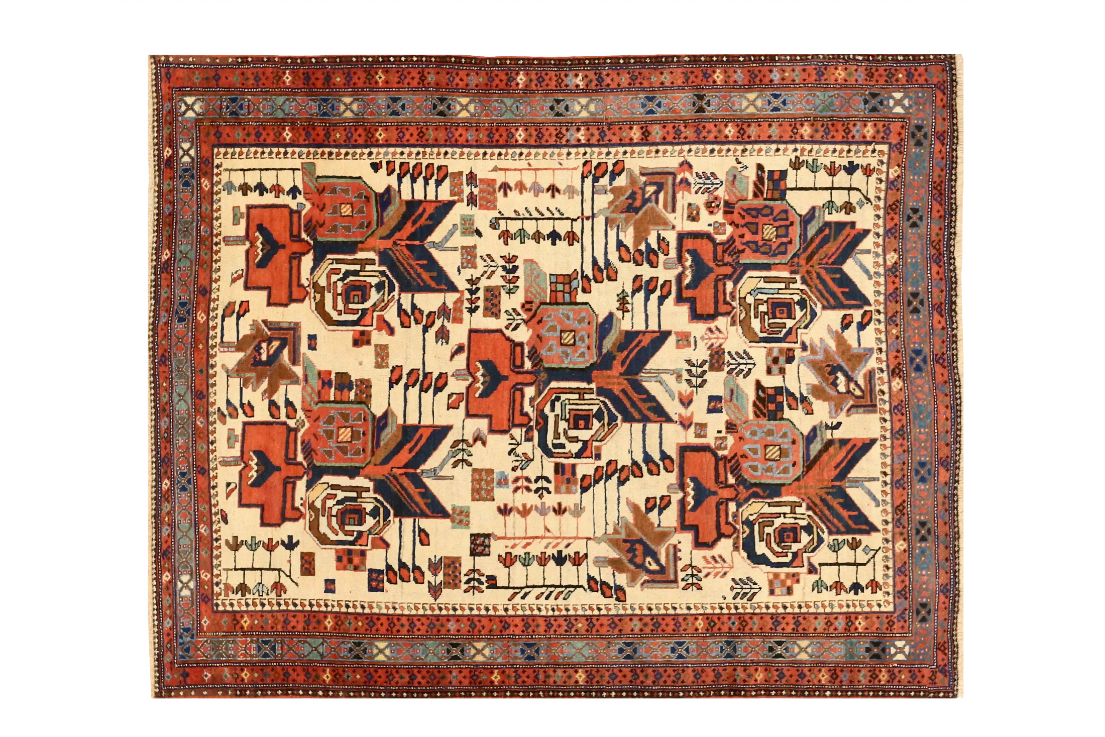 Antique Persian Sirjan Transitional Rug 71561