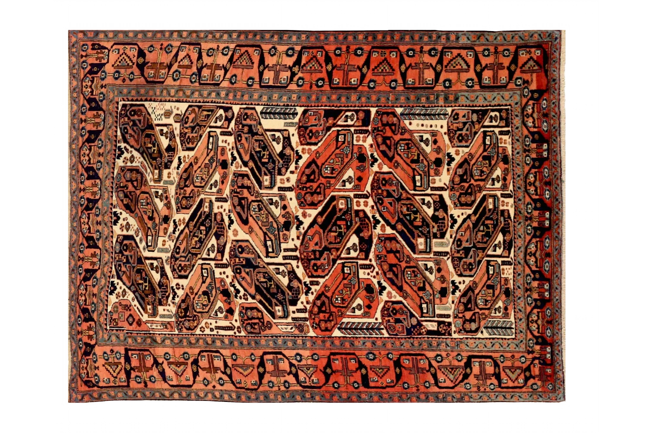 Antique Persian Isfahan Transitional Rug 71563