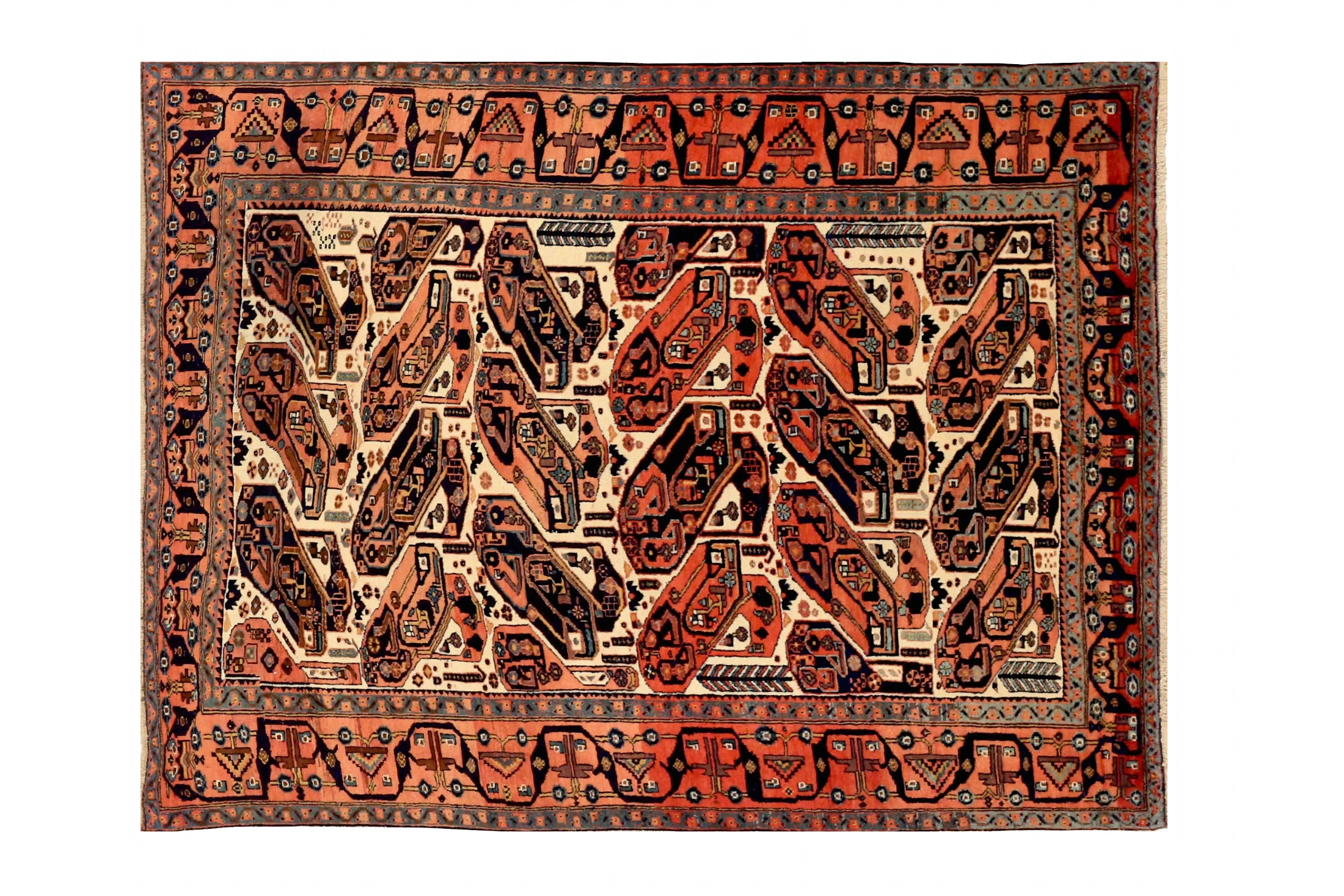 Antique Persian Isfahan Transitional Rug 71563