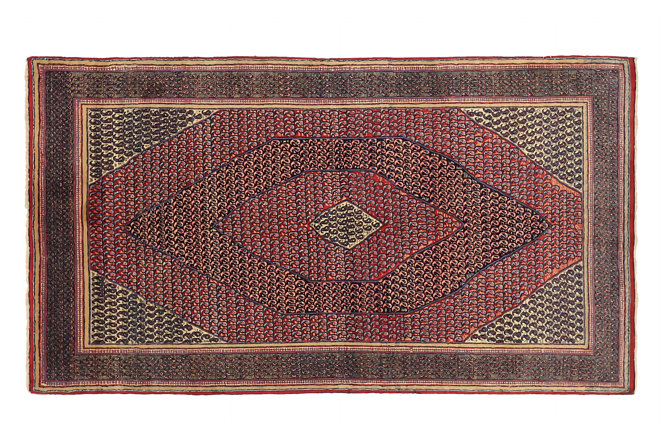 Antique Persian Mashad Traditional Rug 71584