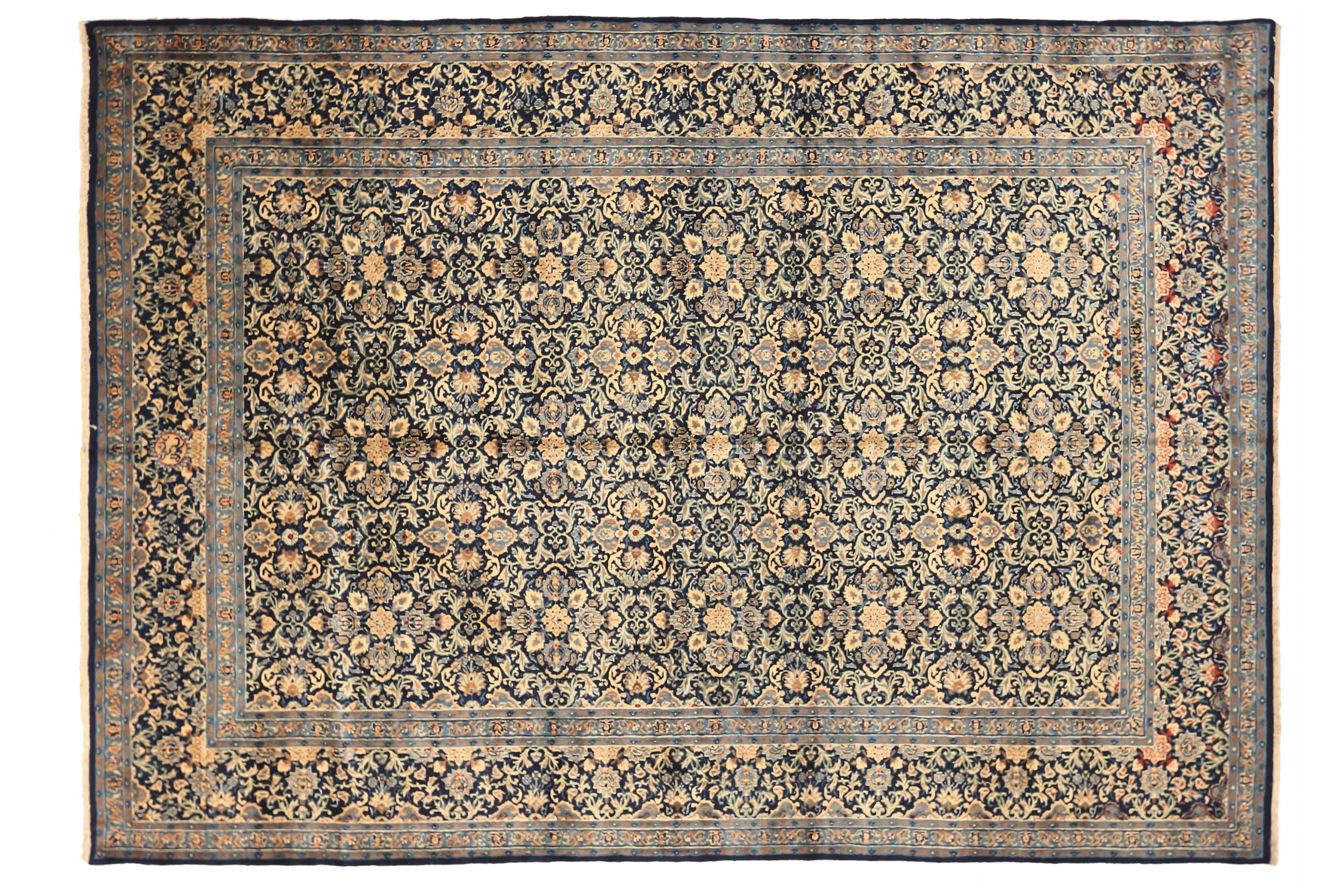 Antique Persian Kashan Transitional Rug 71621