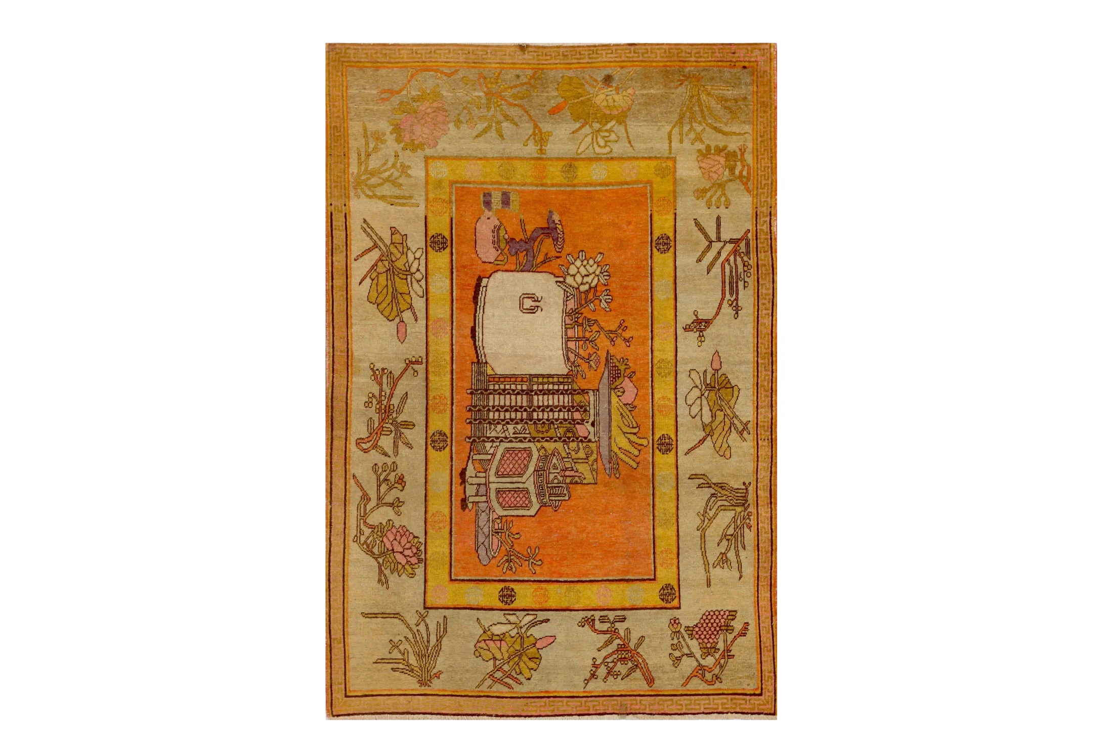 Antique Russia Khotan Transitional Rug 71812