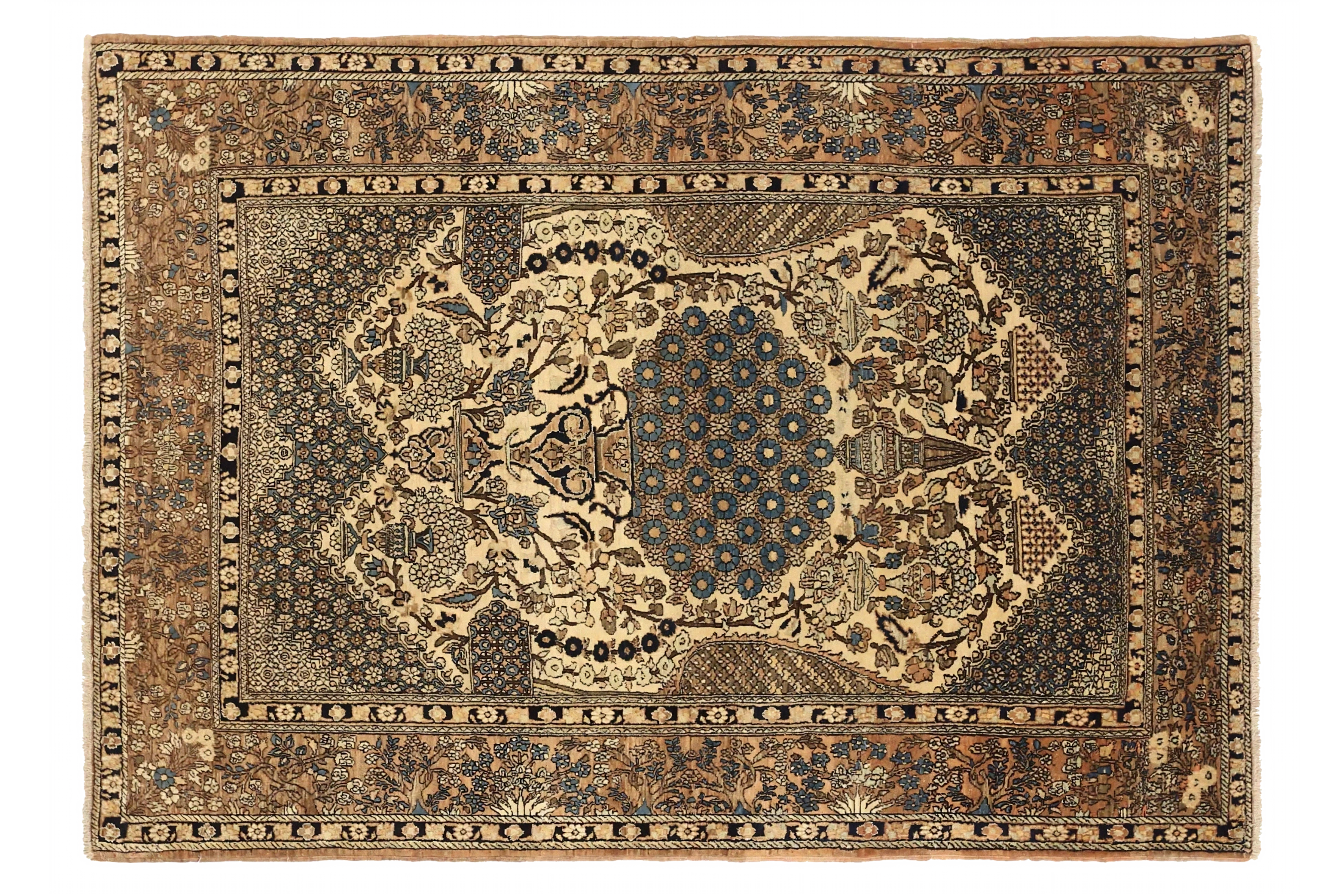 Antique Persian Isfahan Traditional Rug 71923
