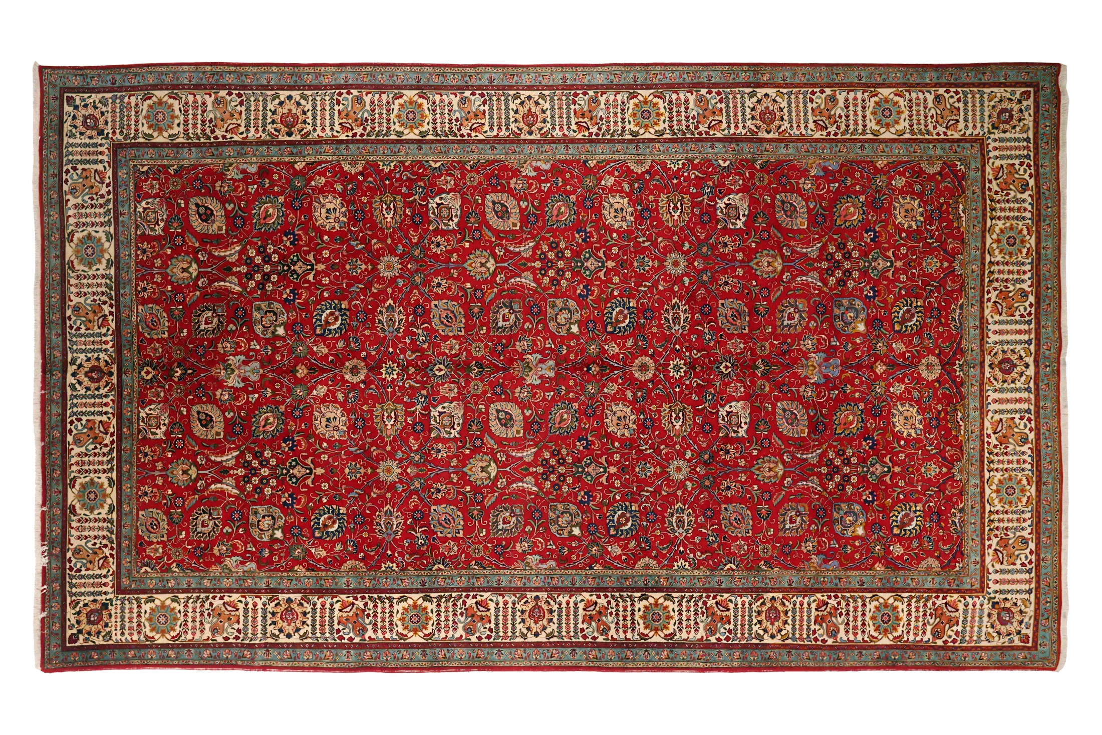 Antique Persian Tabriz Traditional Rug 71975