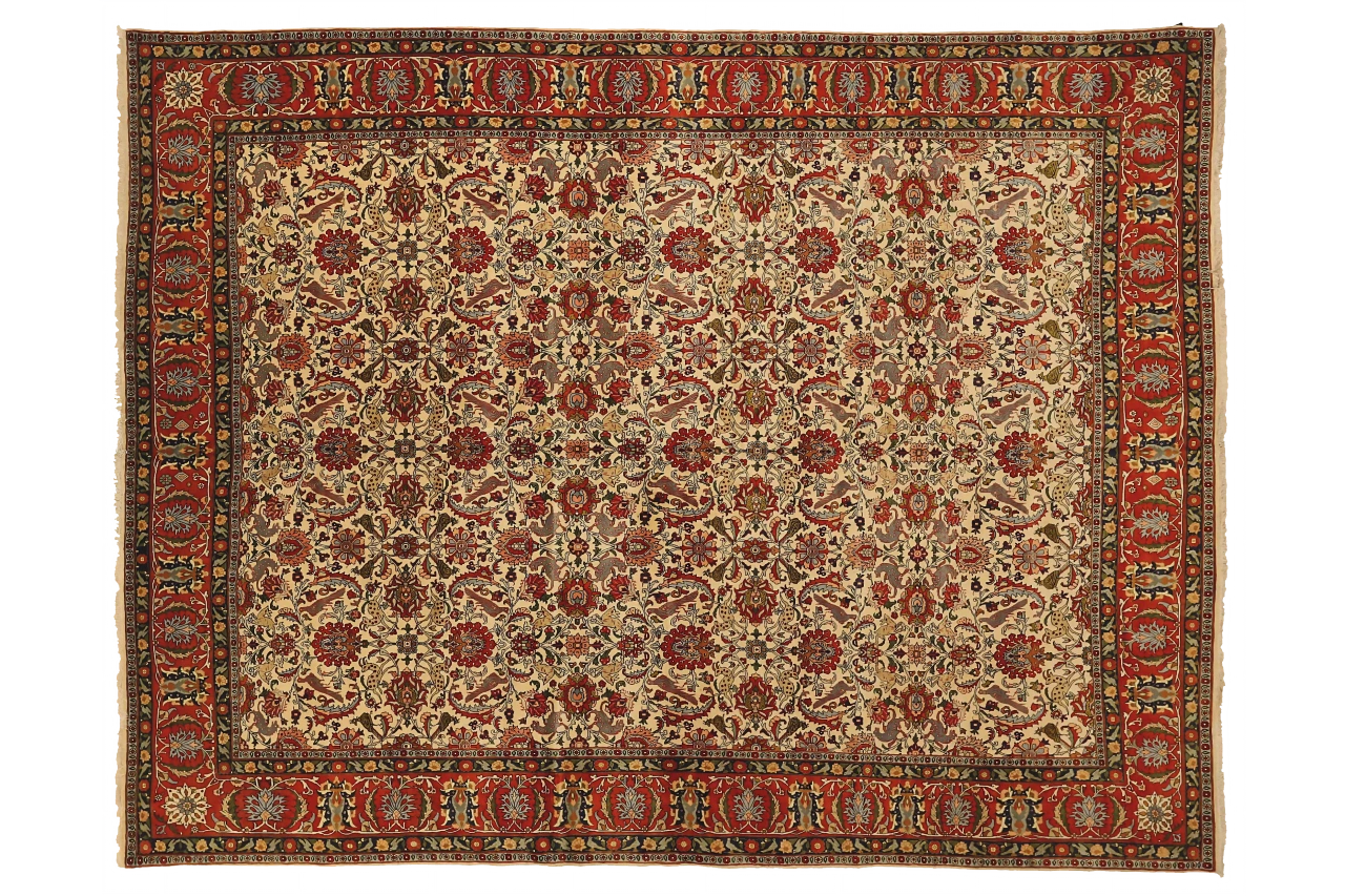 Antique Persian Varamin Traditional Rug 71982