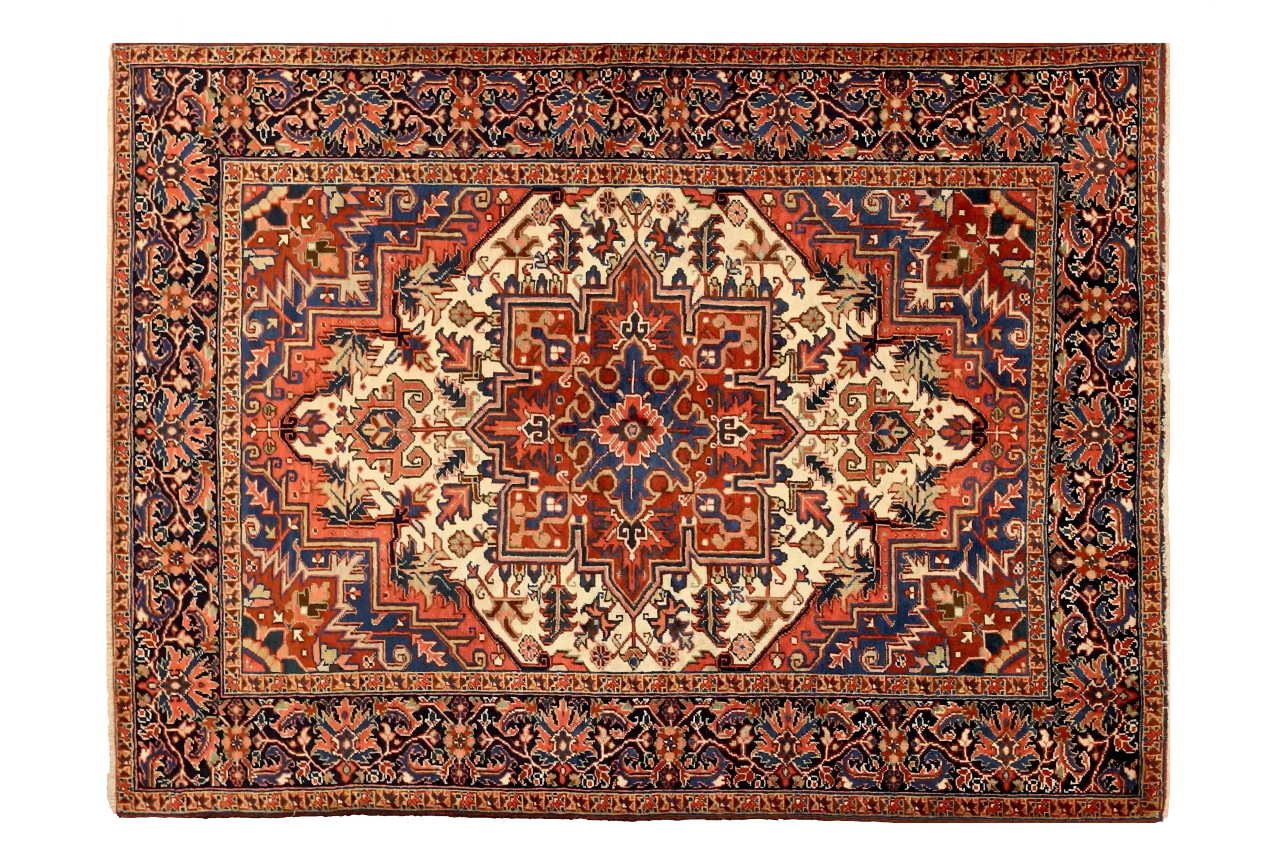 Antique Persian Heriz Traditional Rug 72010