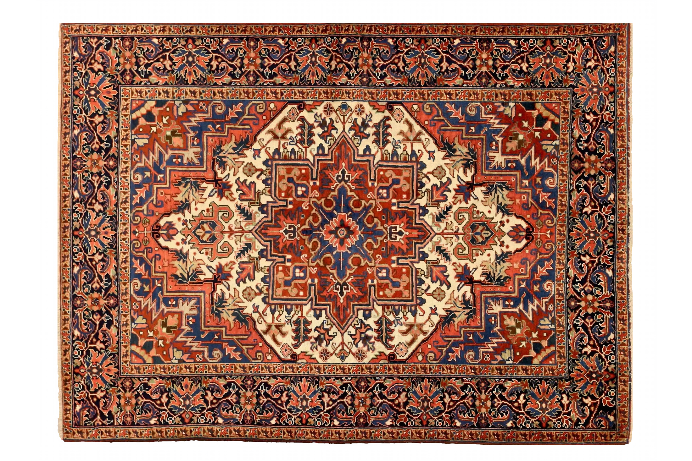 Antique Persian Heriz Traditional Rug 72010