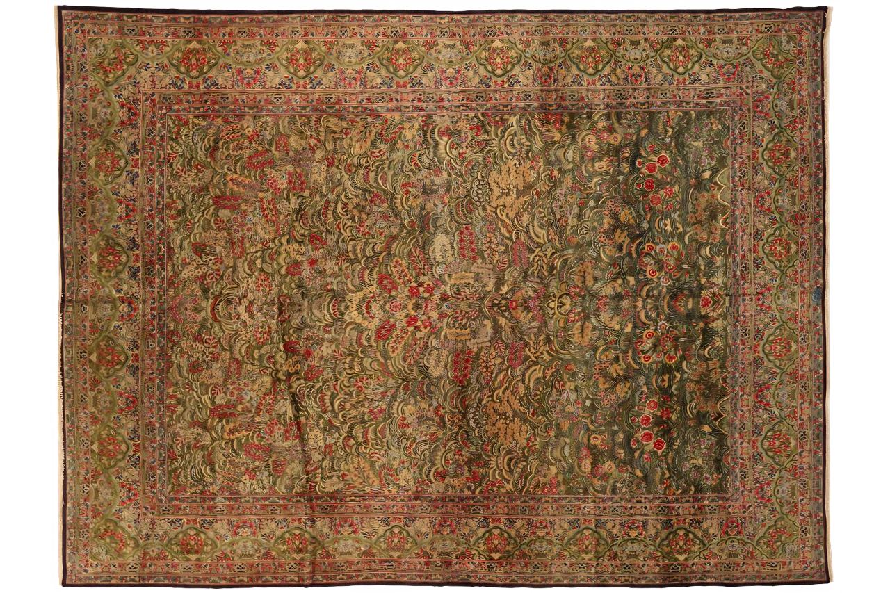 Antique Persian Kerman Traditional Rug 72093