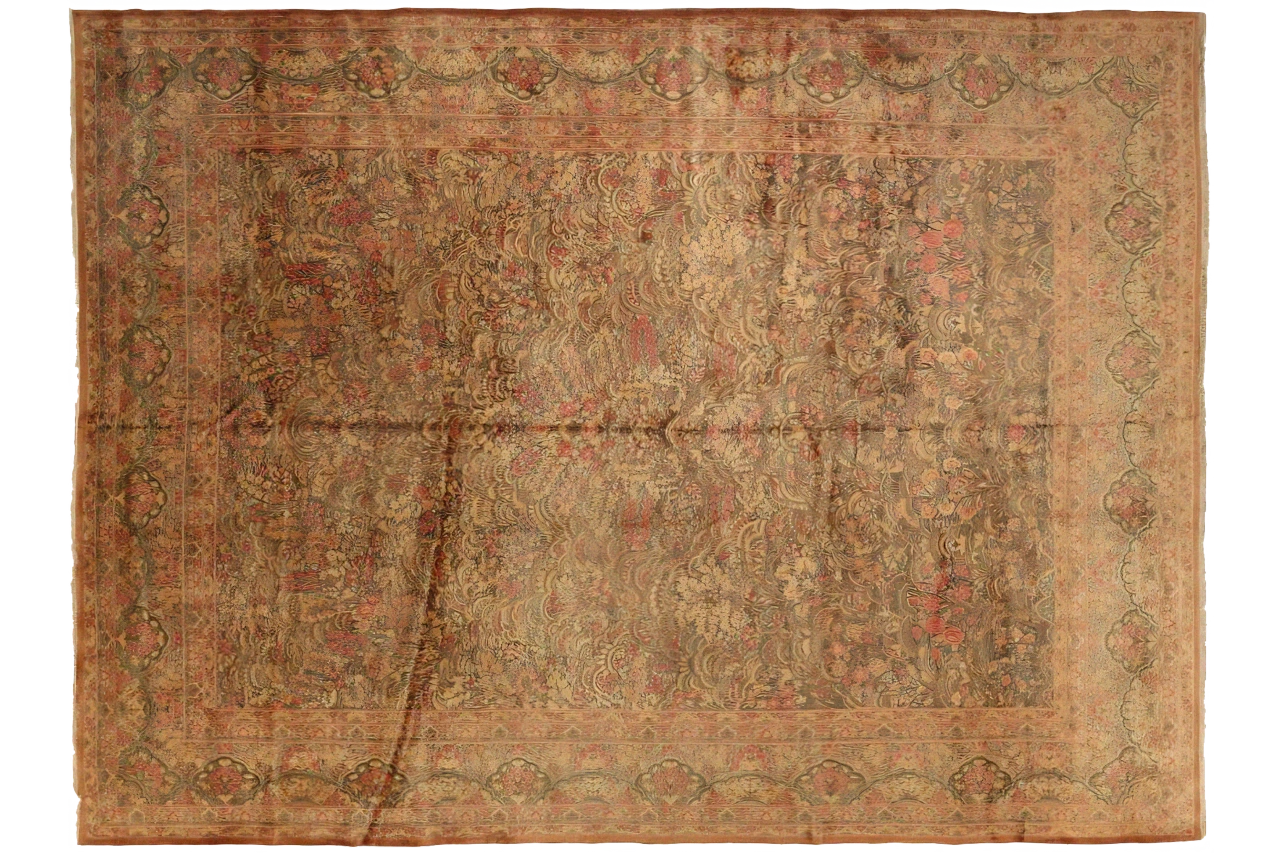 Antique Persian Kerman Traditional Rug 72094