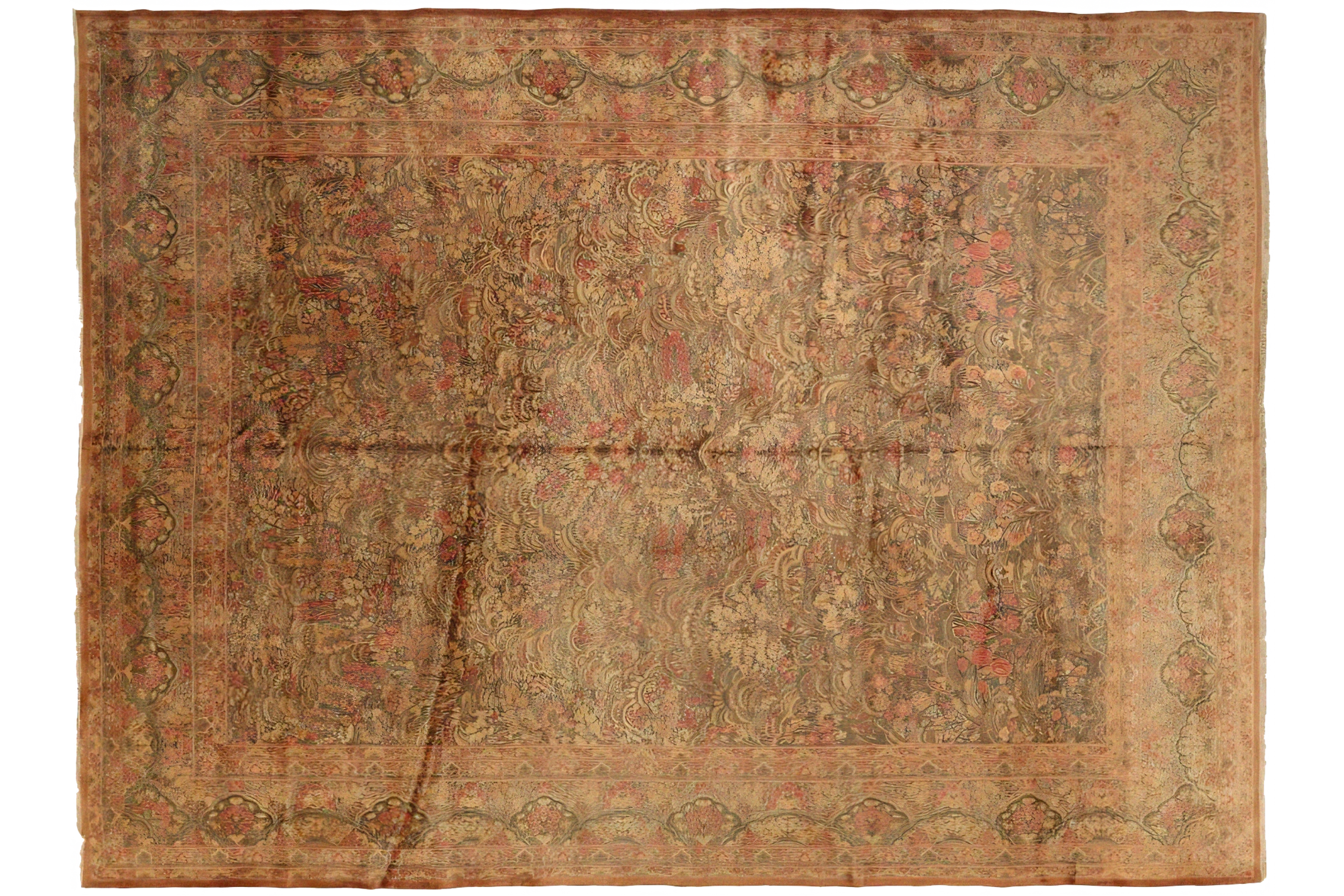 Antique Persian Kerman Traditional Rug 72094