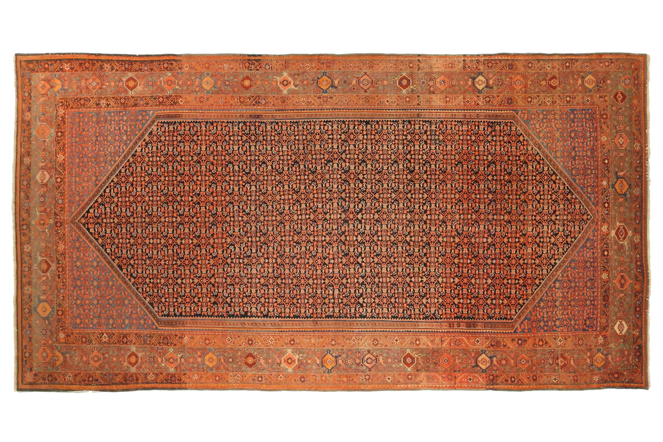 Antique Persian Malayer Traditional Rug 72114