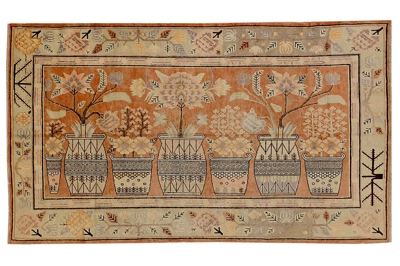 Antique Russia Khotan Transitional Rug 72118