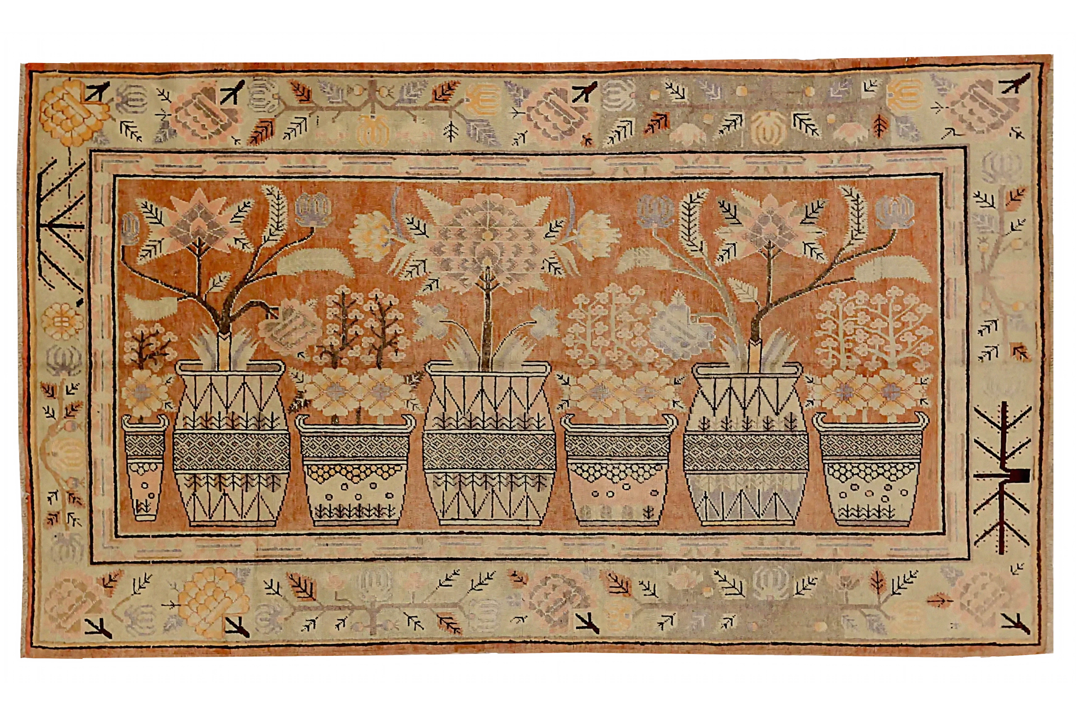 Antique Russia Khotan Transitional Rug 72118