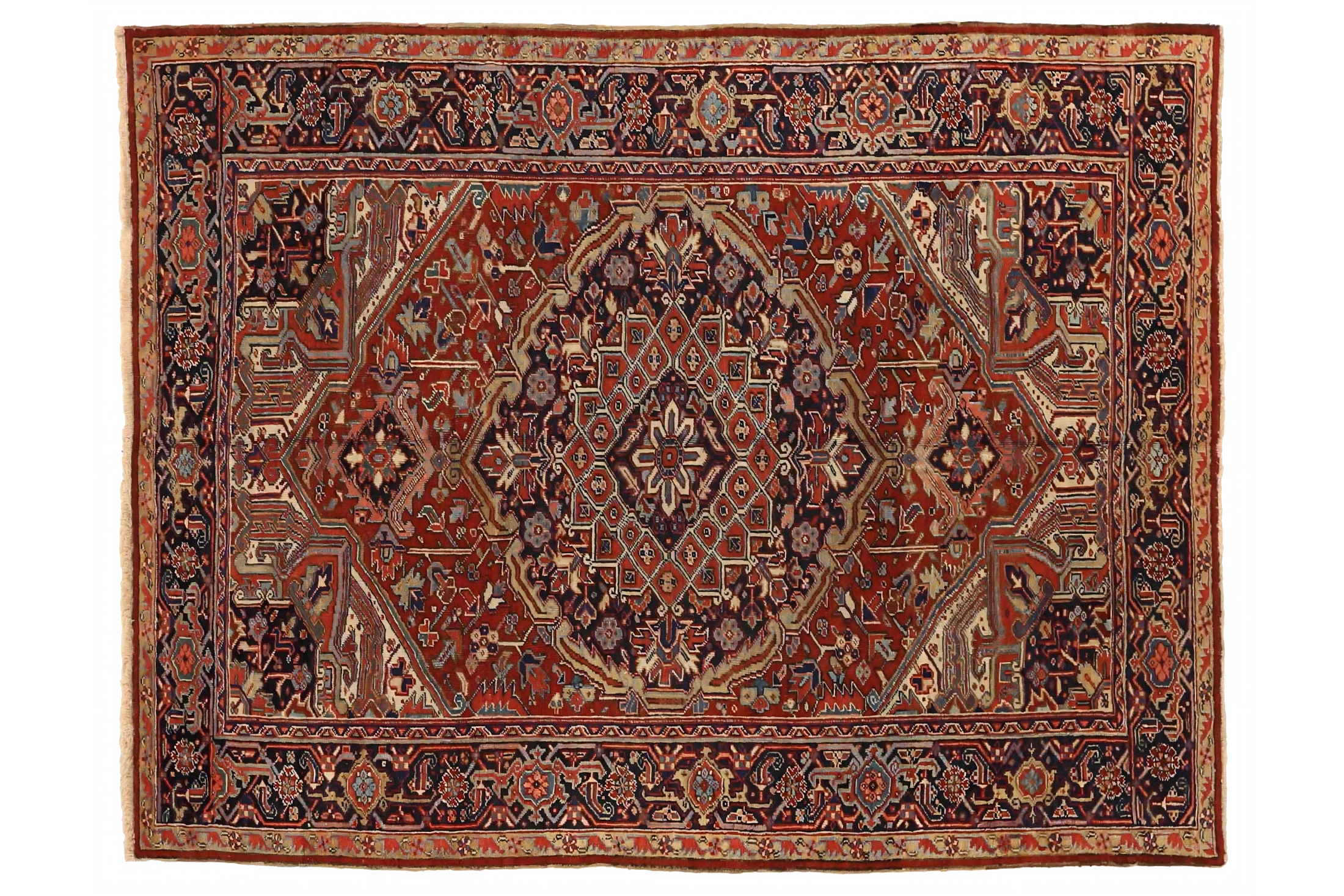 Antique Persian Heriz Traditional Rug 72151