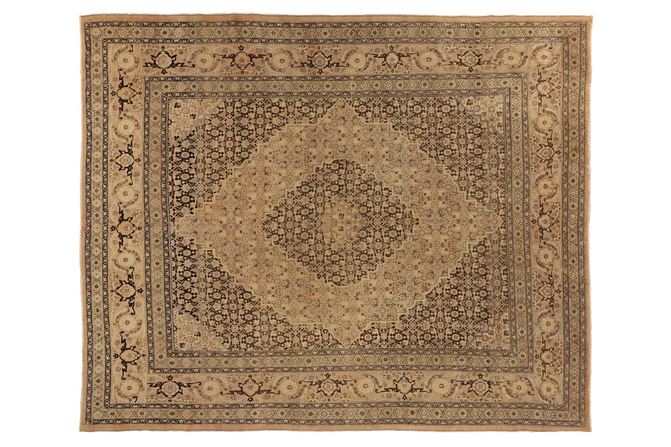 Antique Persian Tabriz Transitional Rug 72153