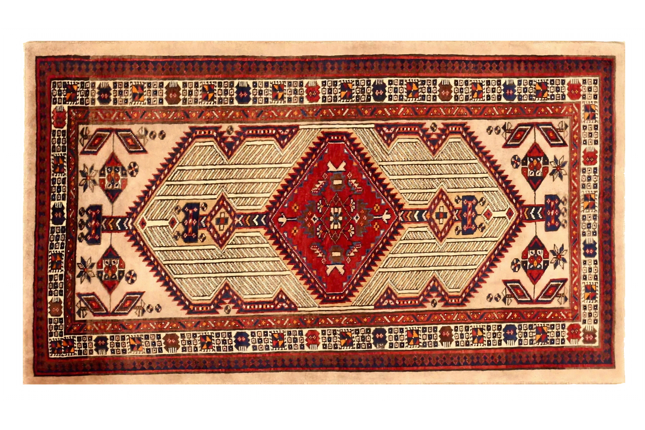 Vintage Persian Sarab Traditional Rug 72160