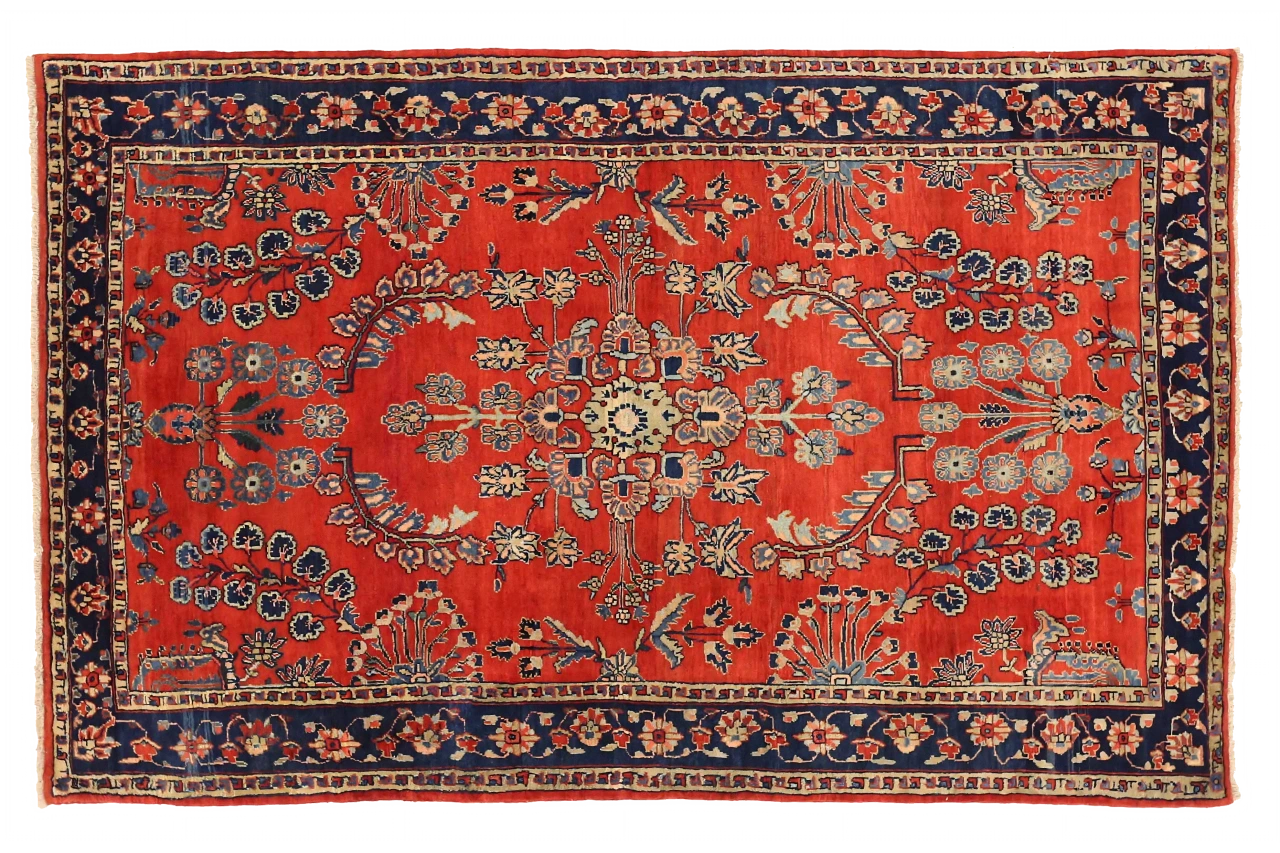 Antique Persian Sarouk Traditional Rug 72194