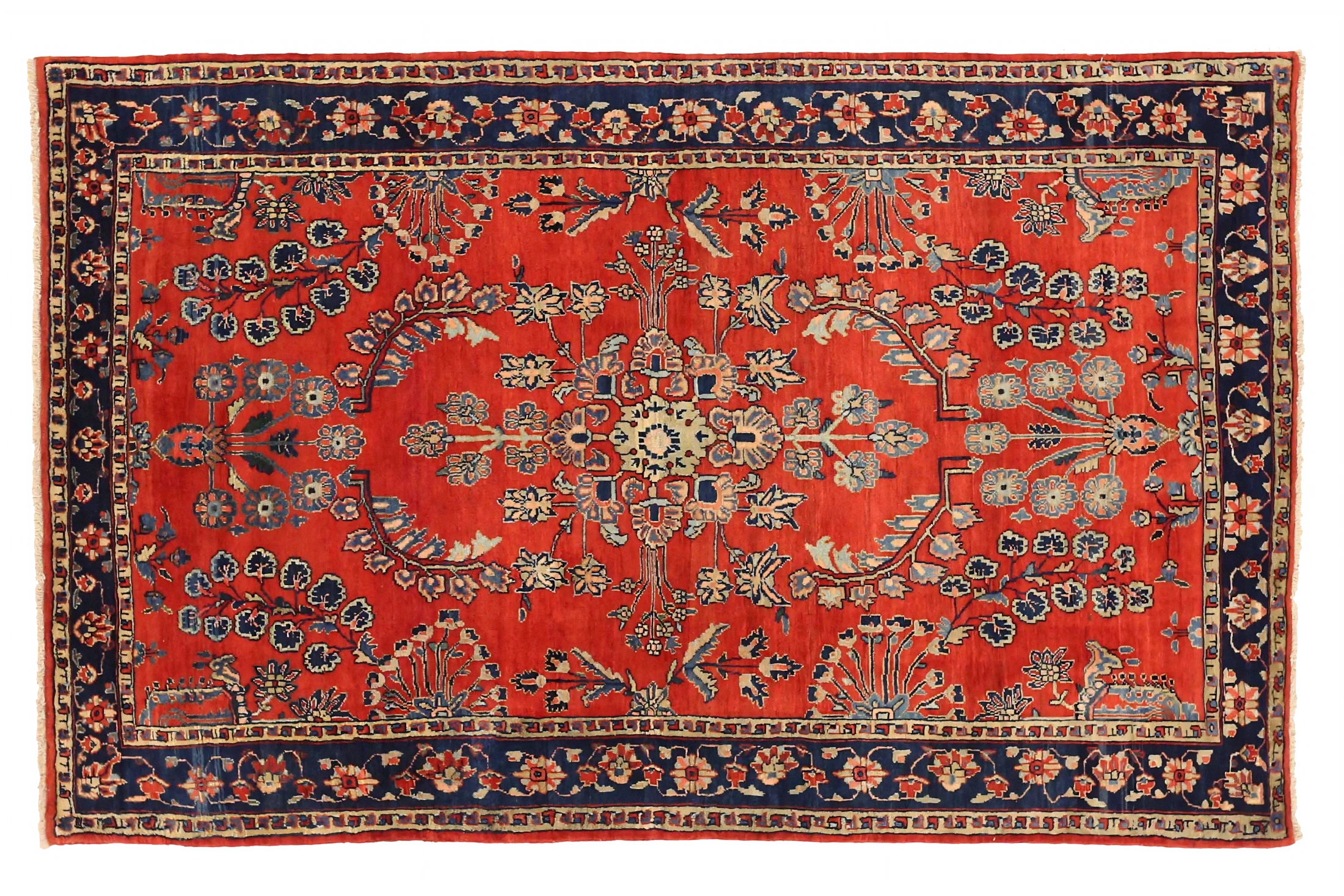 Antique Persian Sarouk Traditional Rug 72194