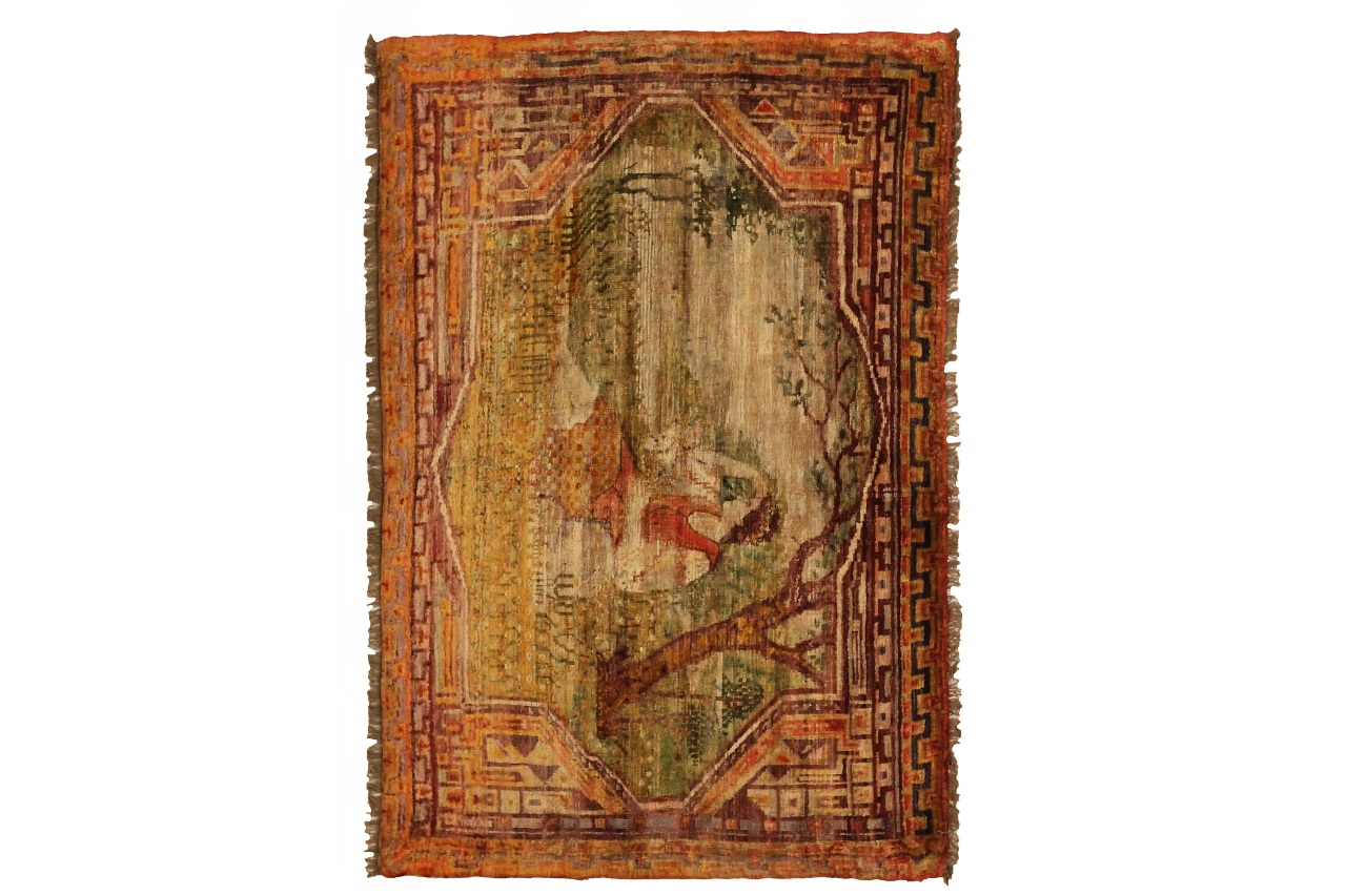 Antique European French Transitional Rug 72253