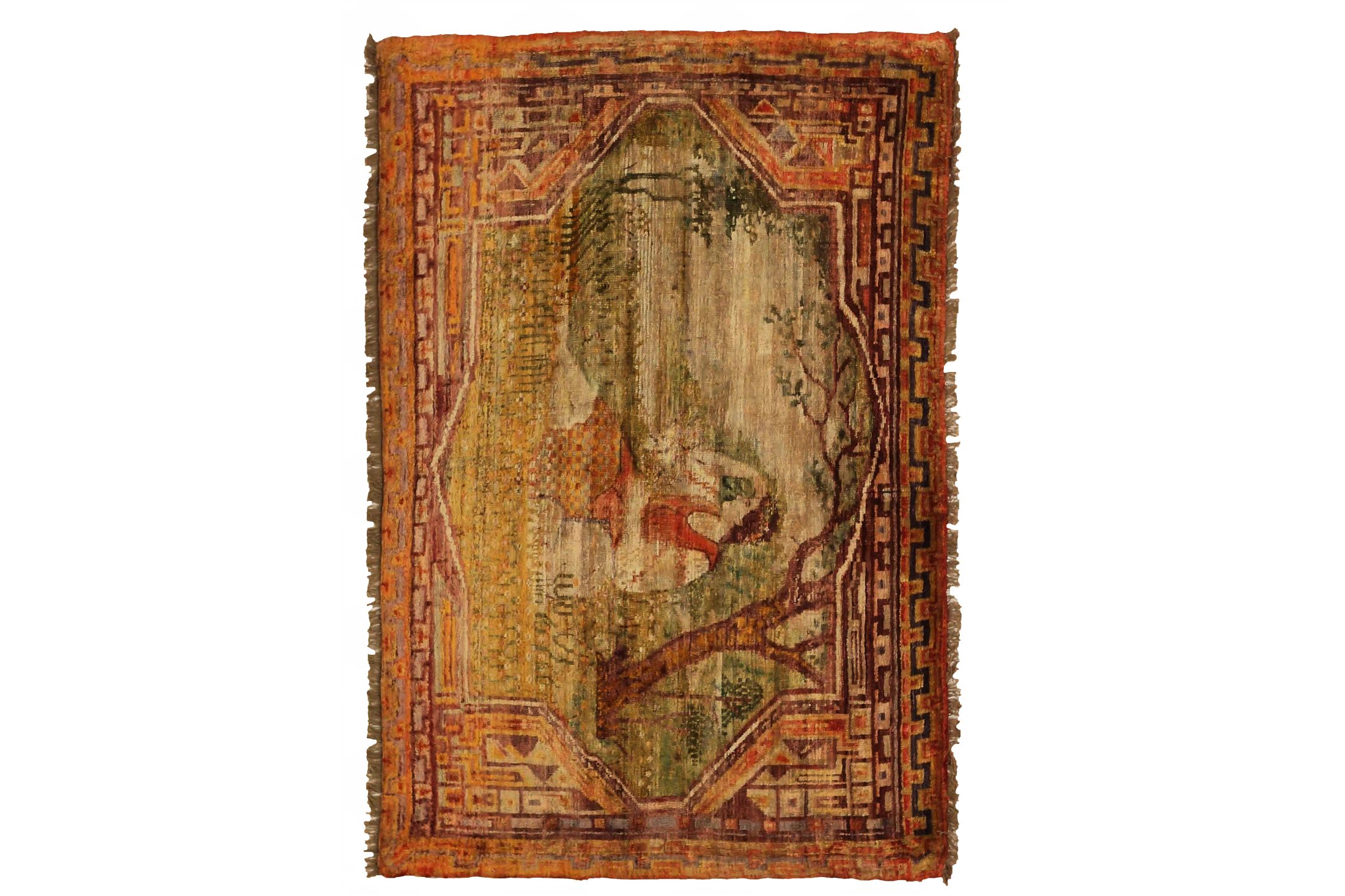 Antique European French Transitional Rug 72253