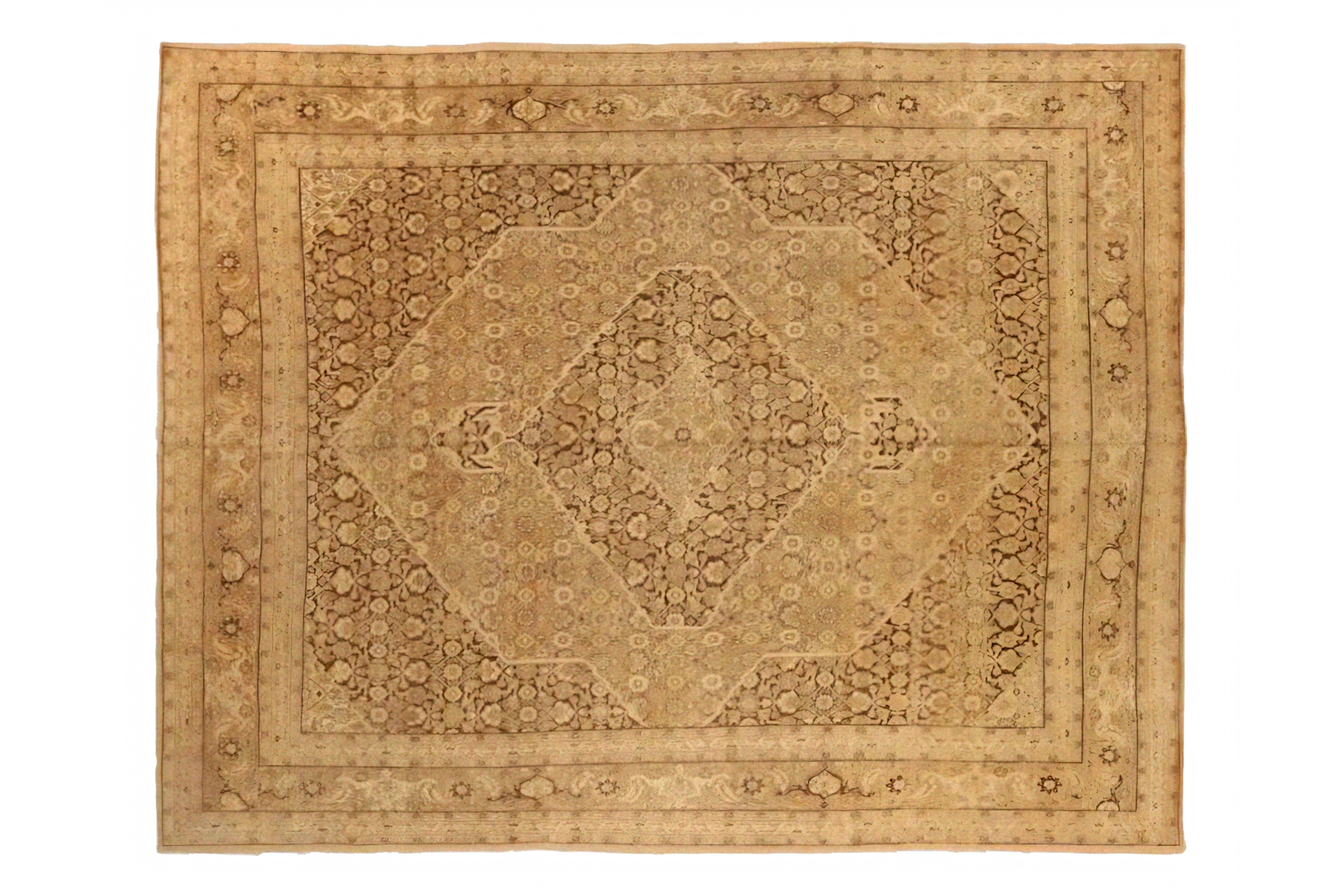 Antique Persian Tabriz Transitional Rug 72311