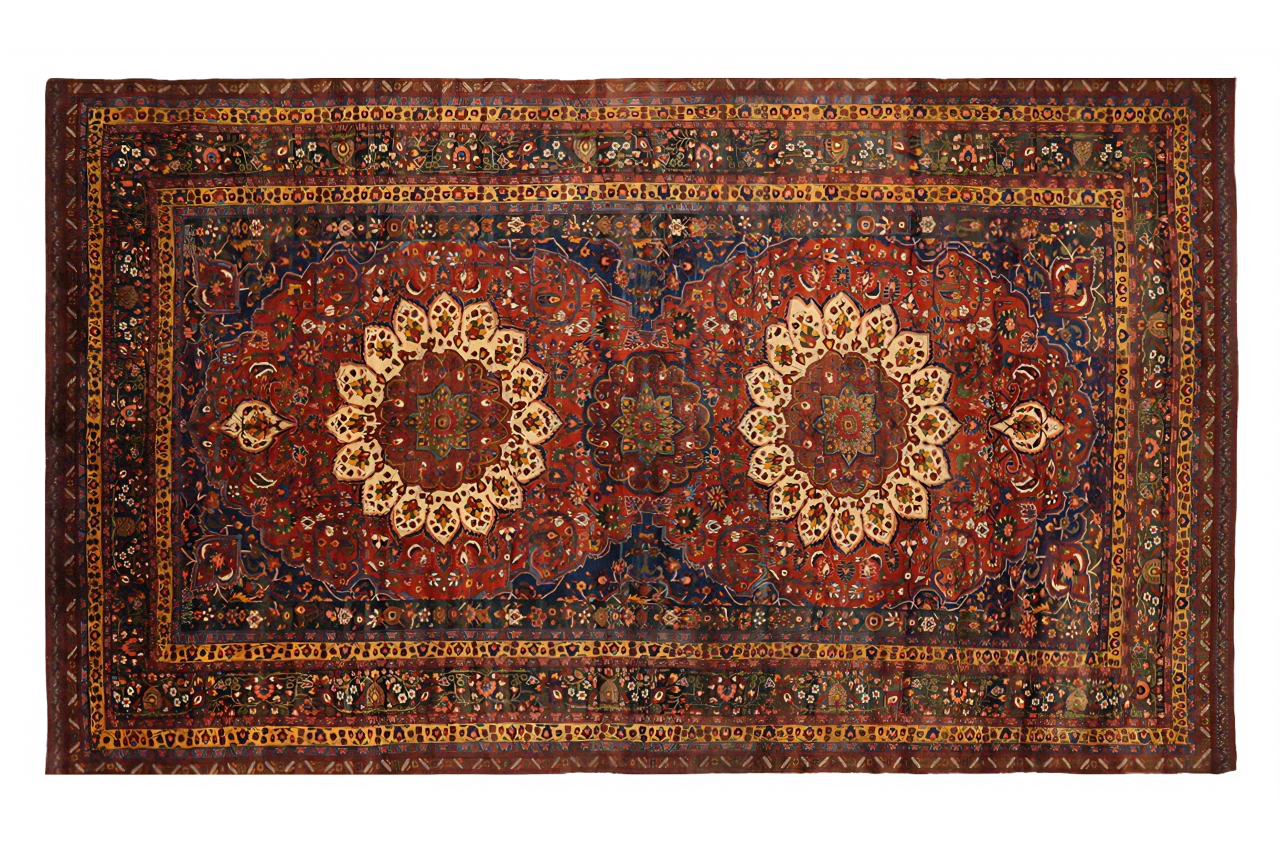 Antique Persian Traditional Rug 72315