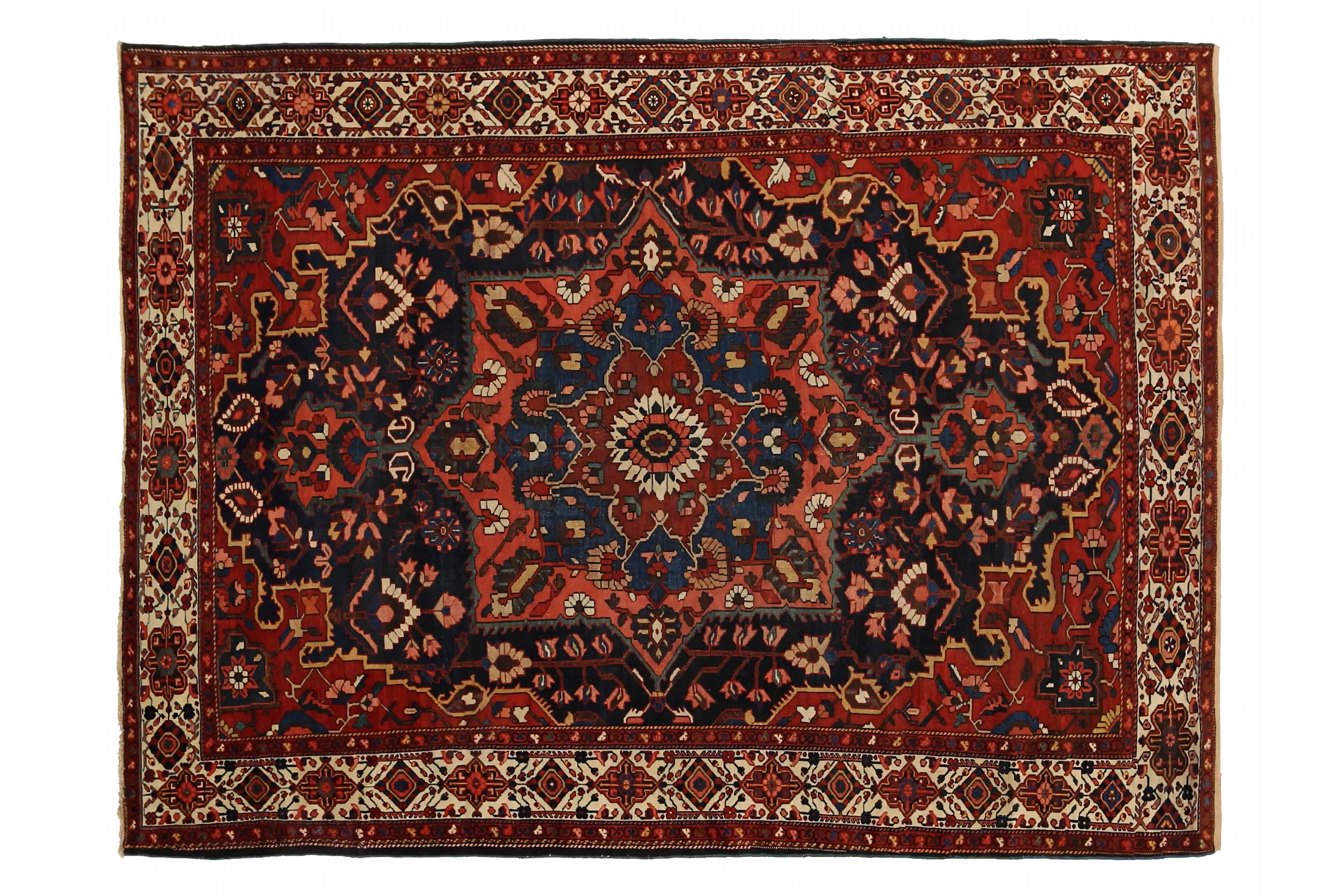 Antique Persian Bakhtiar Traditional Rug 72318