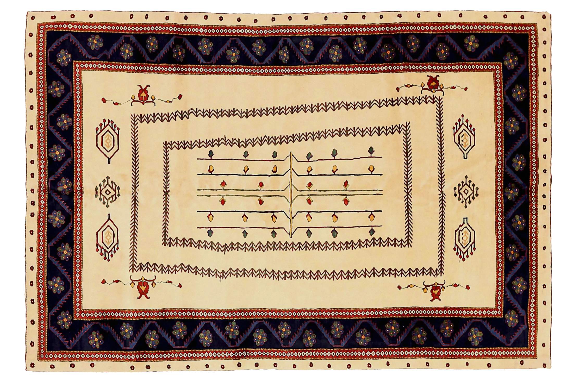Antique Persian Gabbeh Transitional Rug 72325