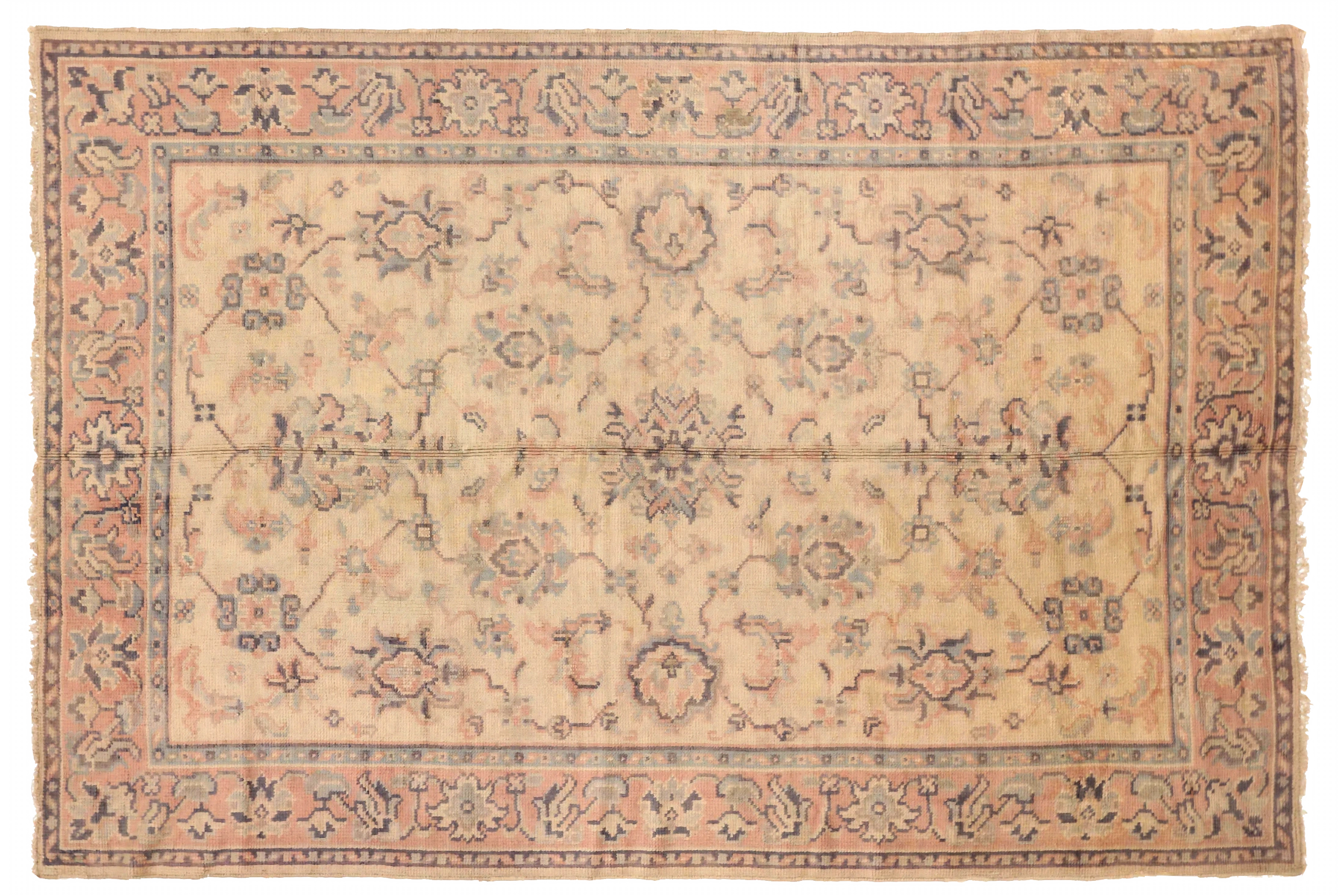 Antique Turkey Oushak Traditional Rug 72358