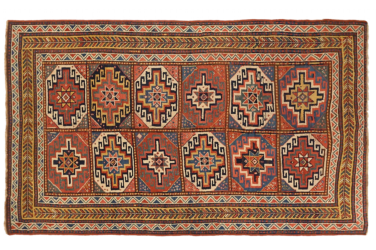 Antique Russia Kazakhstan Traditional Rug 72427