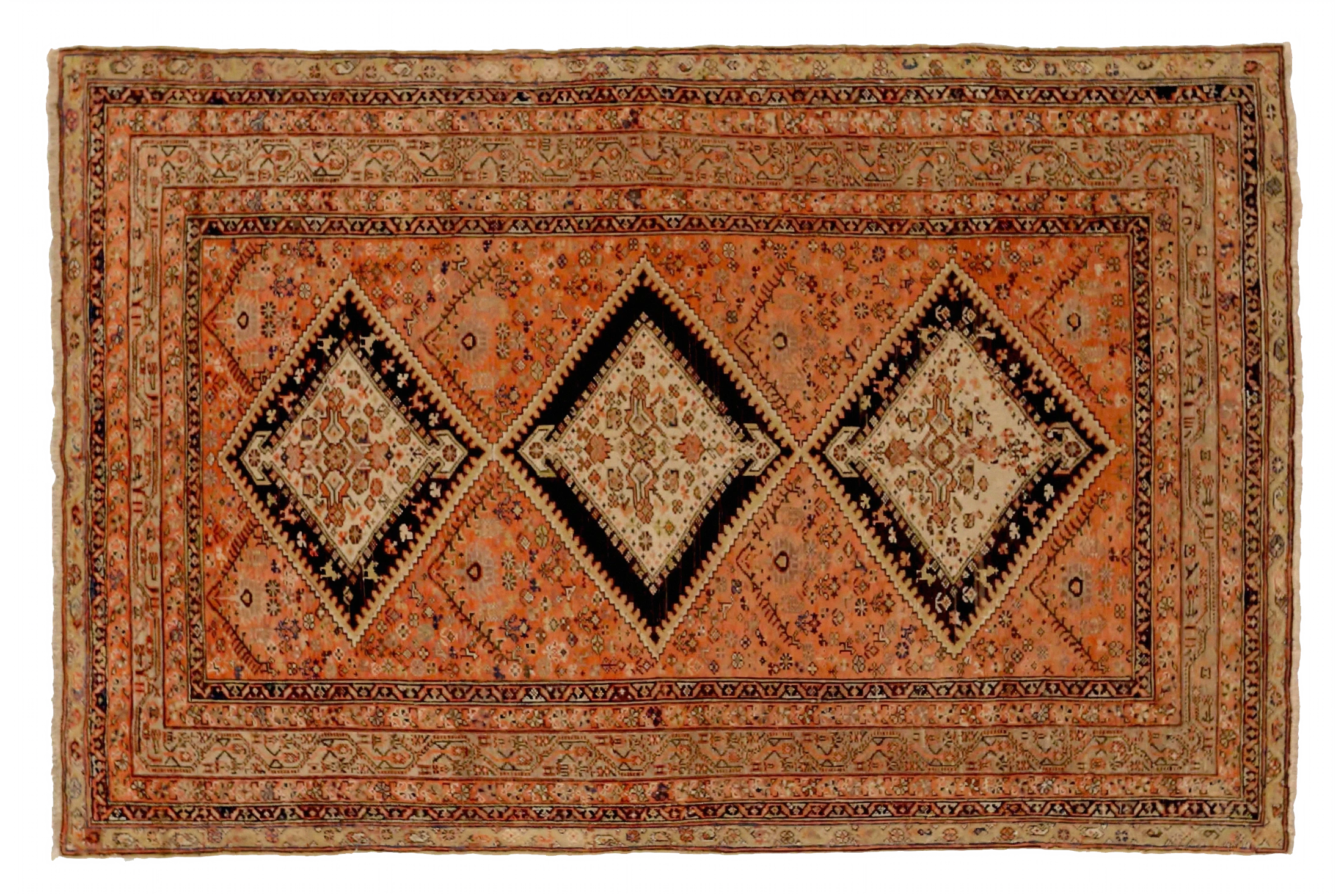 Antique Persian Malayer Traditional Rug 72448