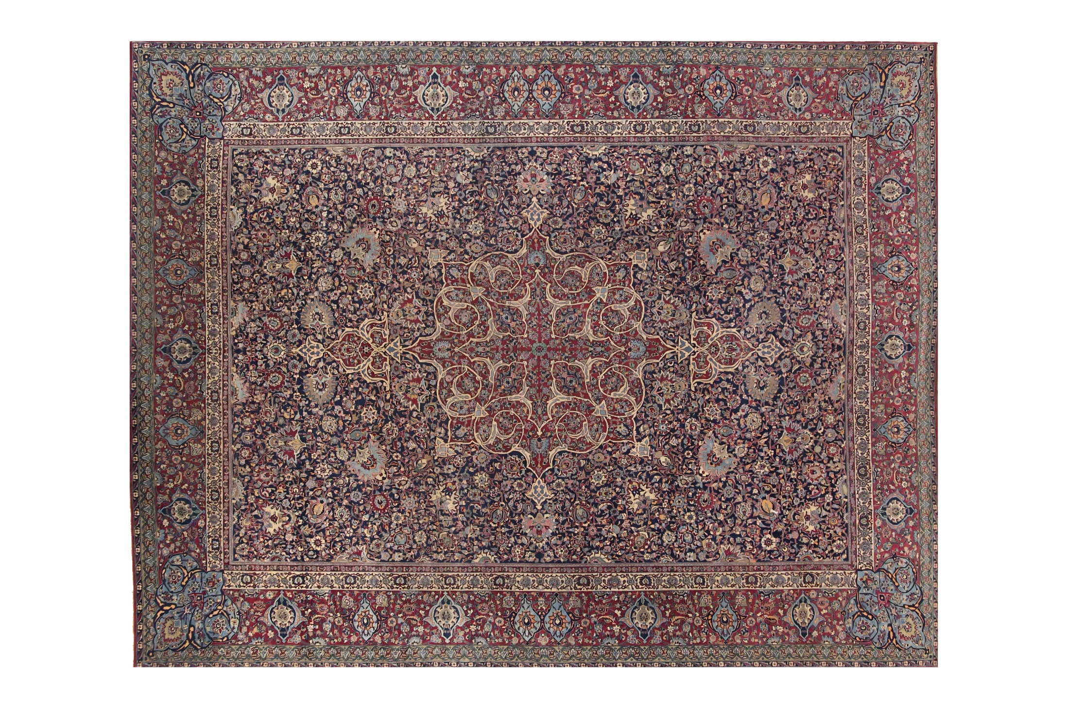 Antique Persian Tehran Traditional Rug 72464
