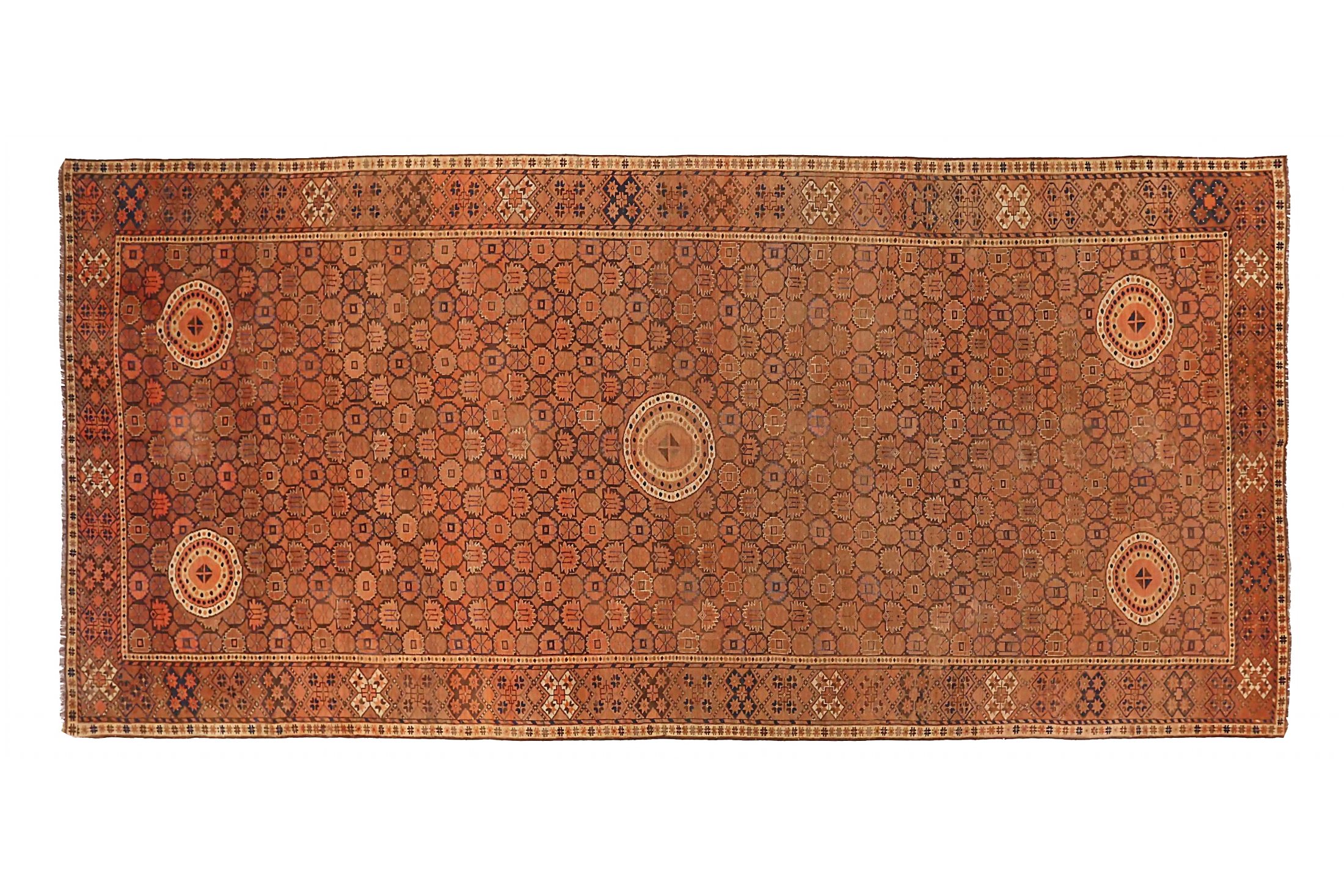 Antique Afghanistan Traditional Rug 72516