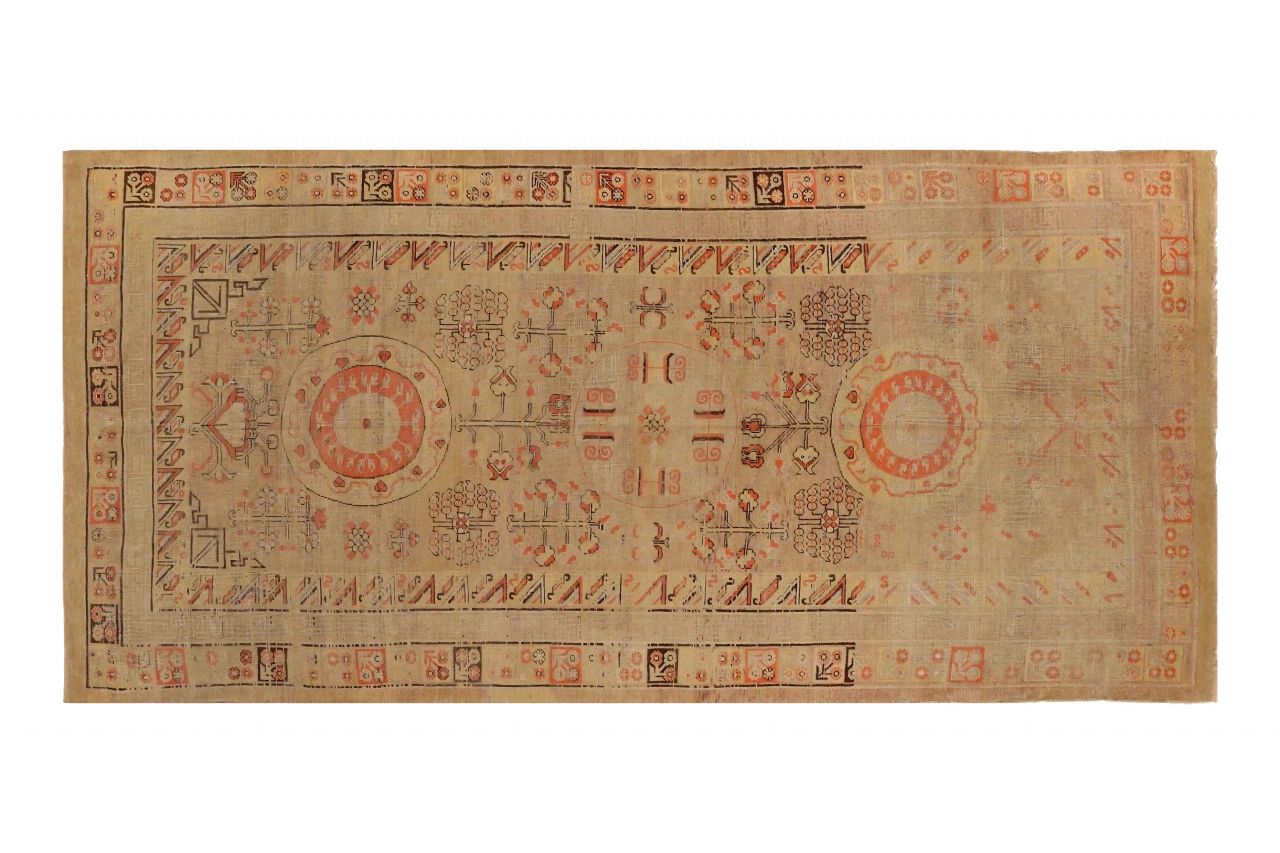 Antique Russia Khotan Transitional Rug 72524