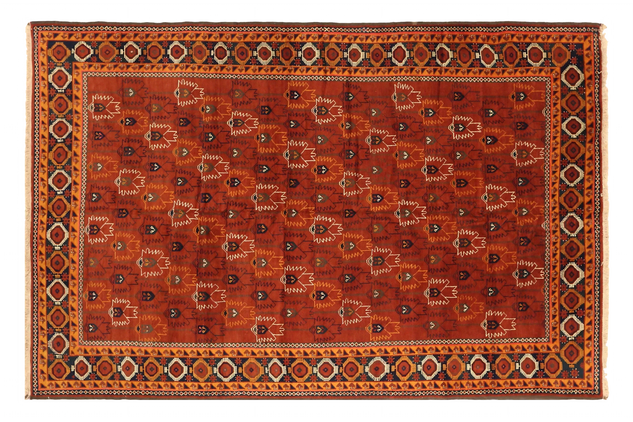 Antique Afghanistan Transitional Rug 72535
