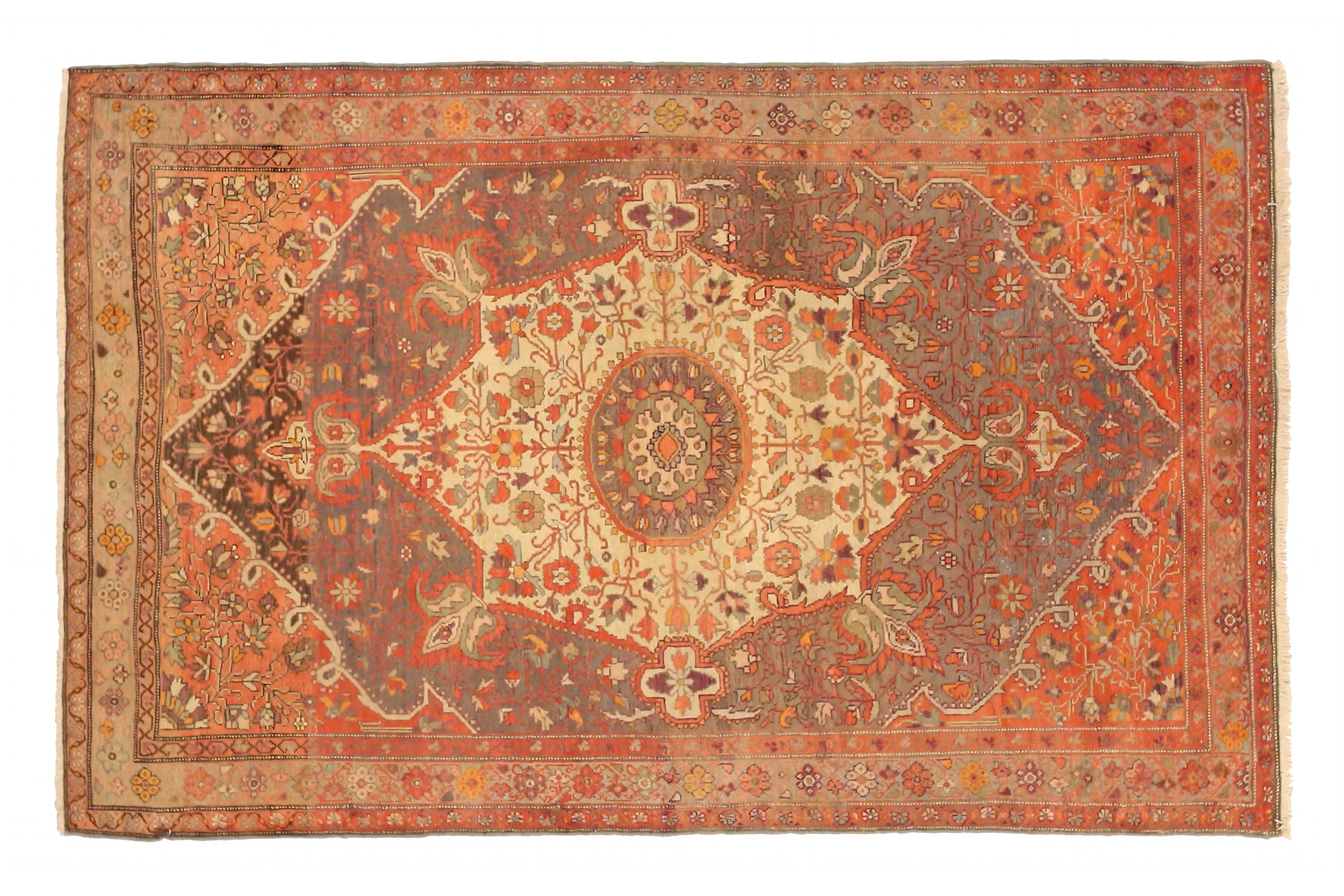 Antique Persian Farahan Traditional Rug 72587