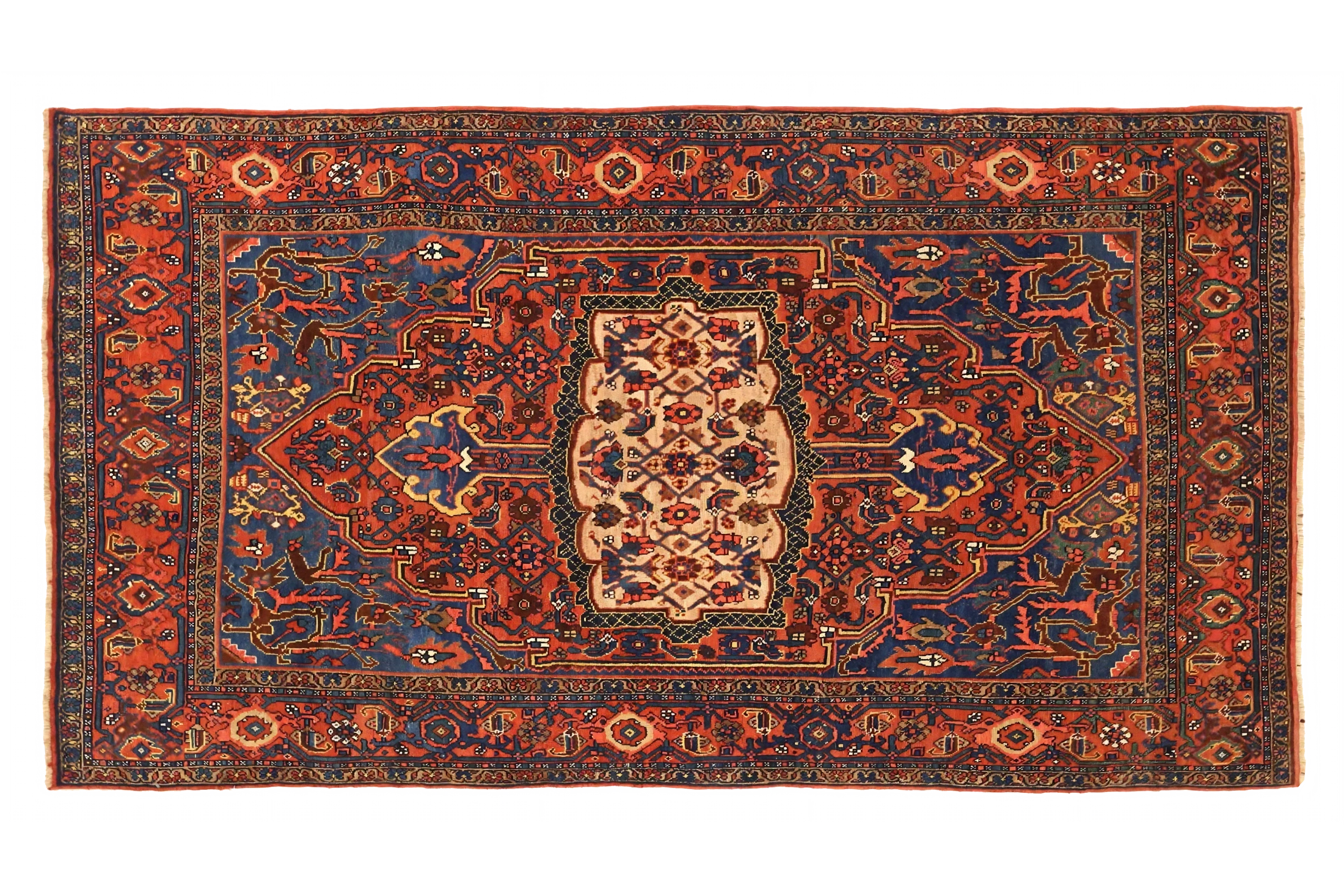 Antique Persian Bijar Traditional Rug 72597