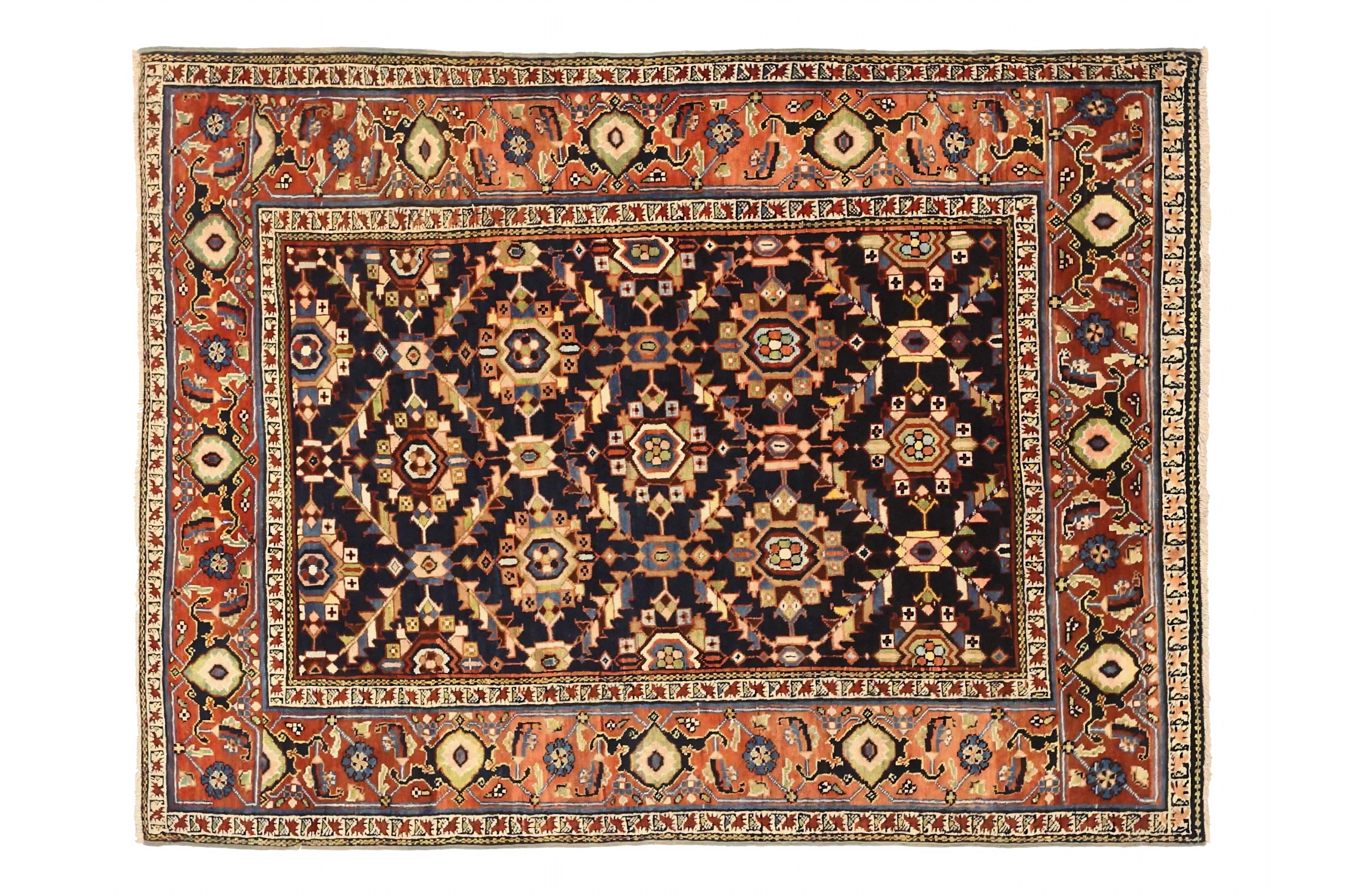 Antique Persian Heriz Traditional Rug 72602