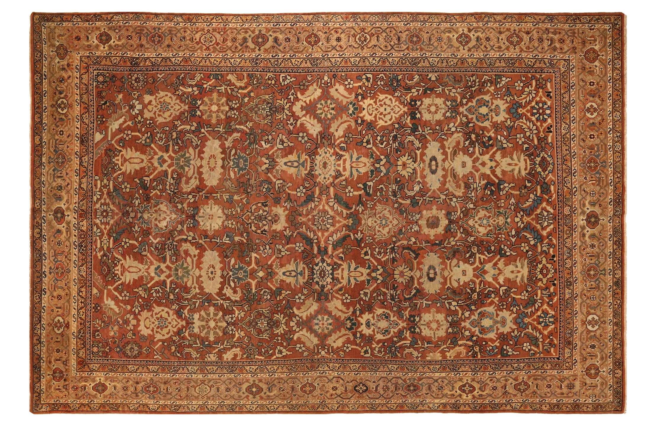 Antique Persian Mahal Traditional Rug 72633