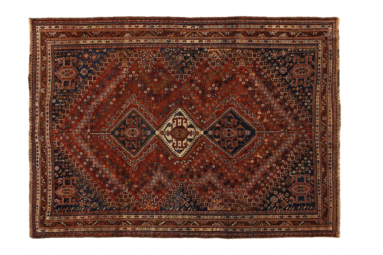 Antique Persian Shiraz Traditional Rug 72663
