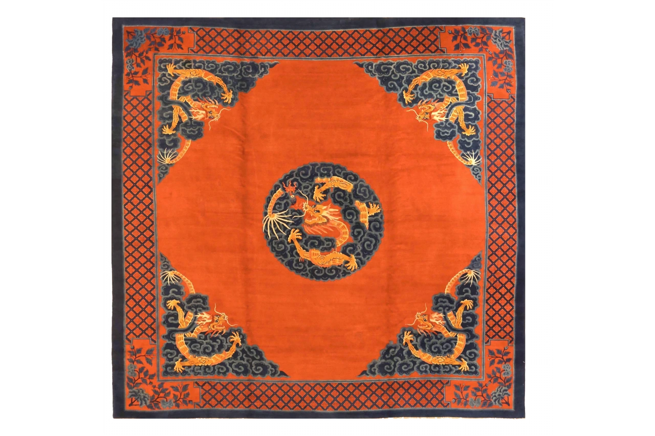 Antique China Beijing Transitional Rug 72726