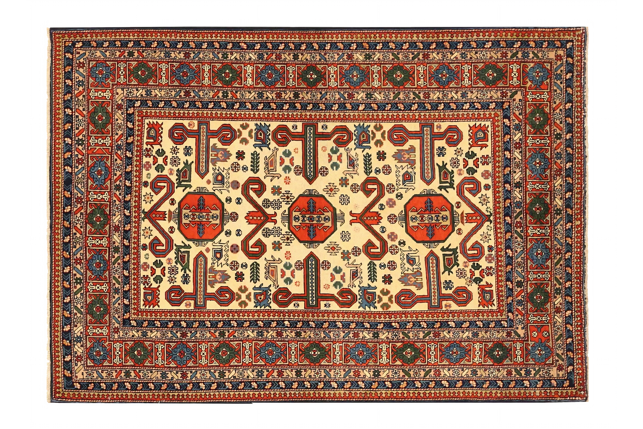 Antique Russia Azarbaijan Tribal Rug 72741