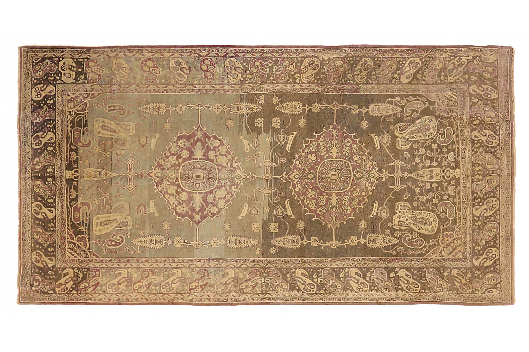 Antique Russia Khotan Transitional Rug 72745