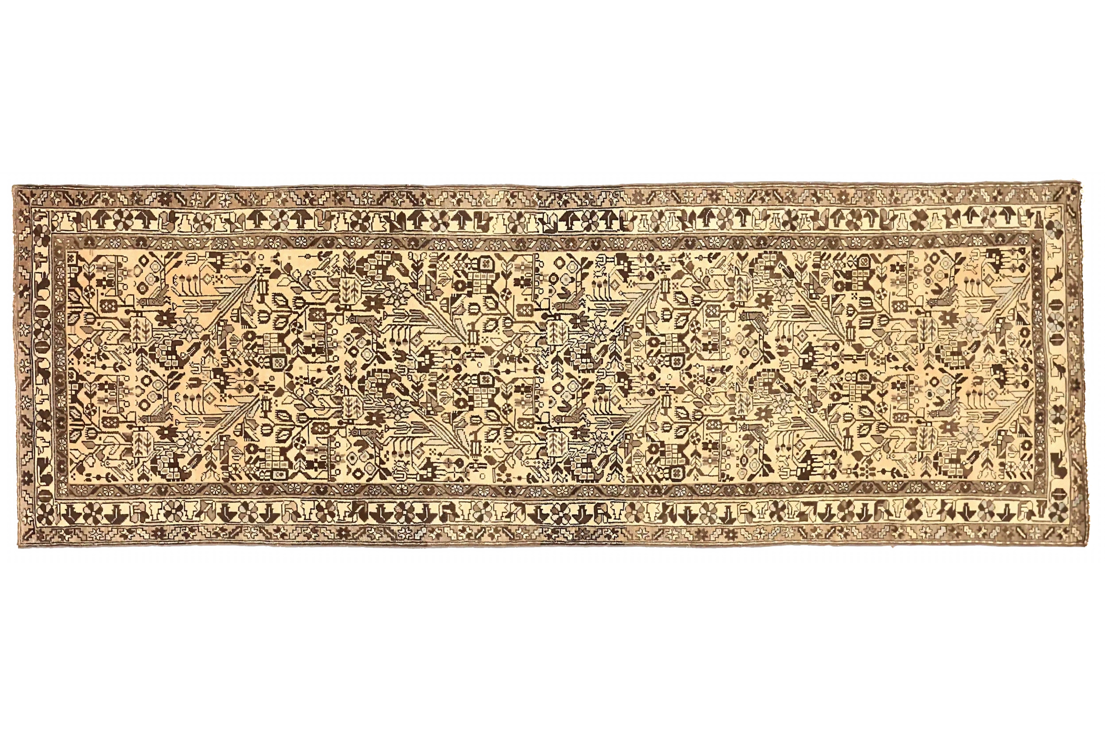 Antique Persian Malayer Transitional Rug 72810