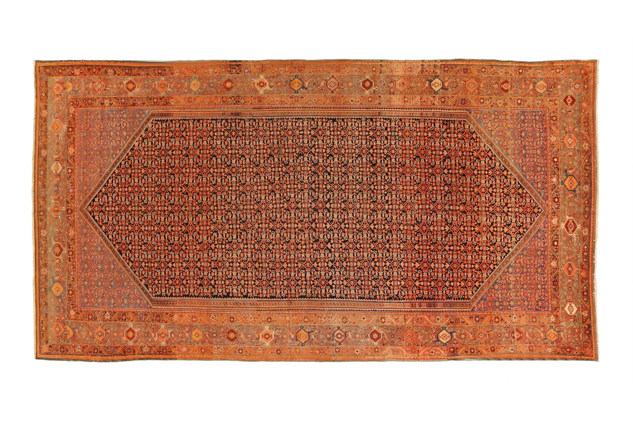 Antique Persian Malayer Traditional Rug 72825