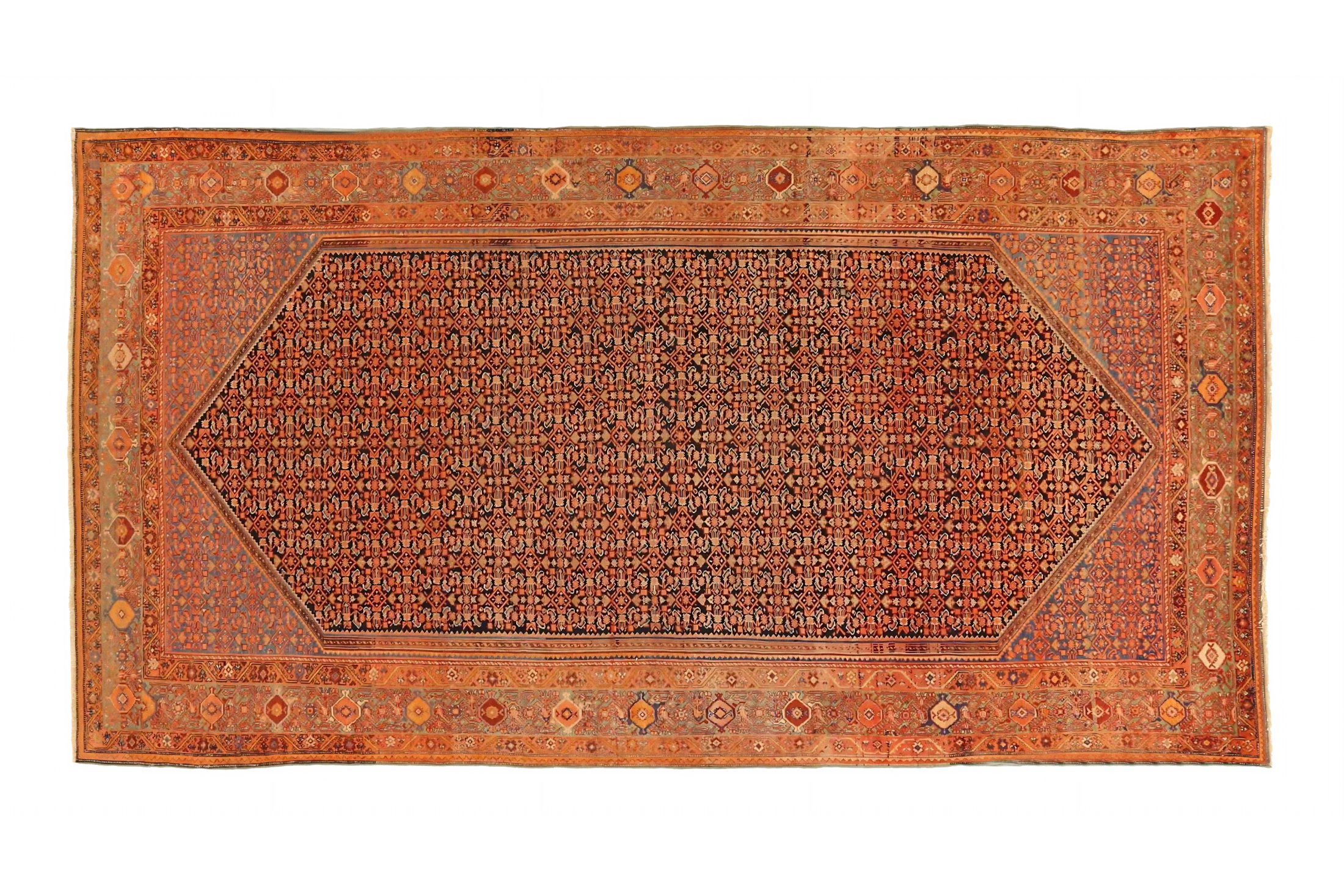 Antique Persian Malayer Traditional Rug 72825