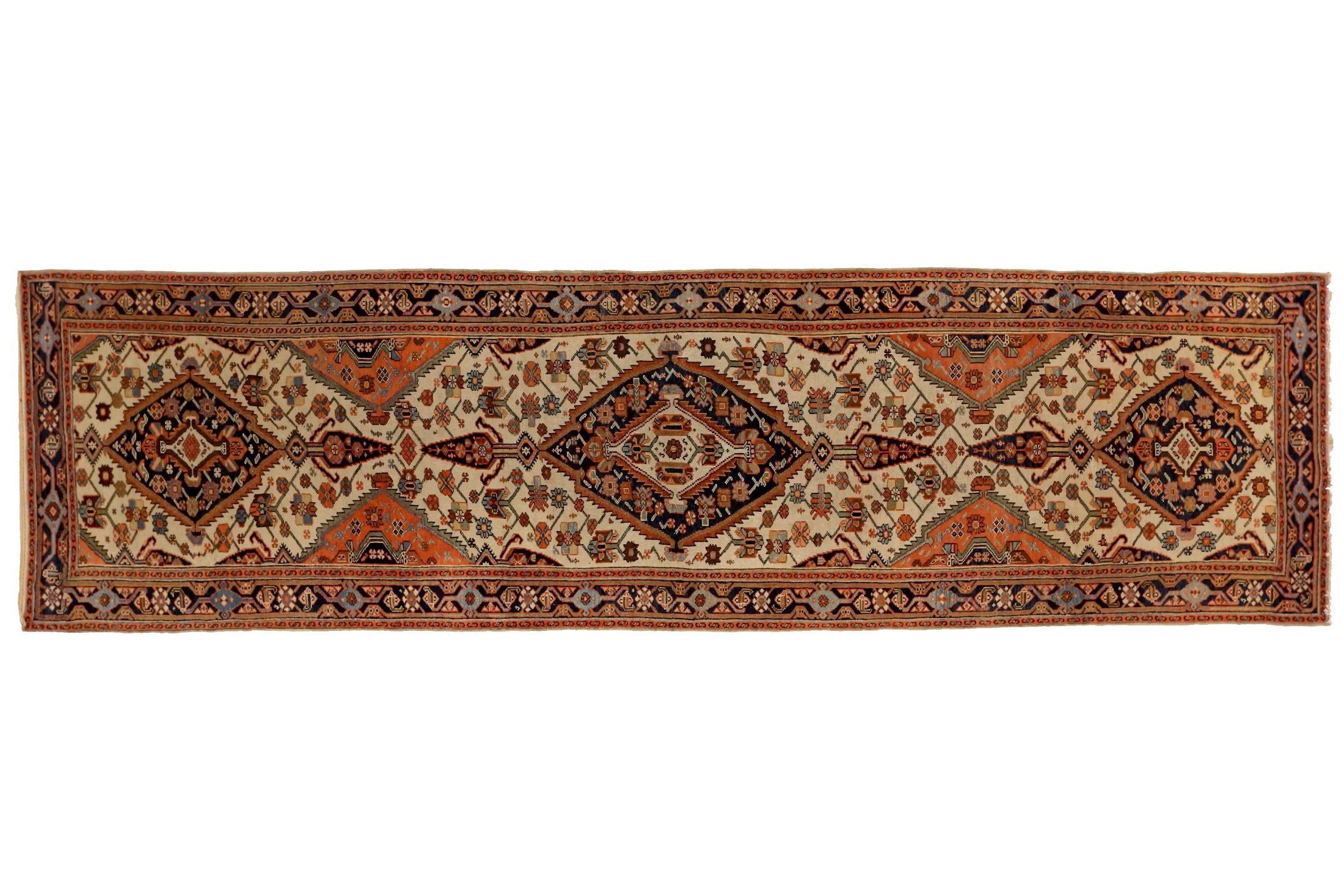Antique Persian Malayer Traditional Rug 72835
