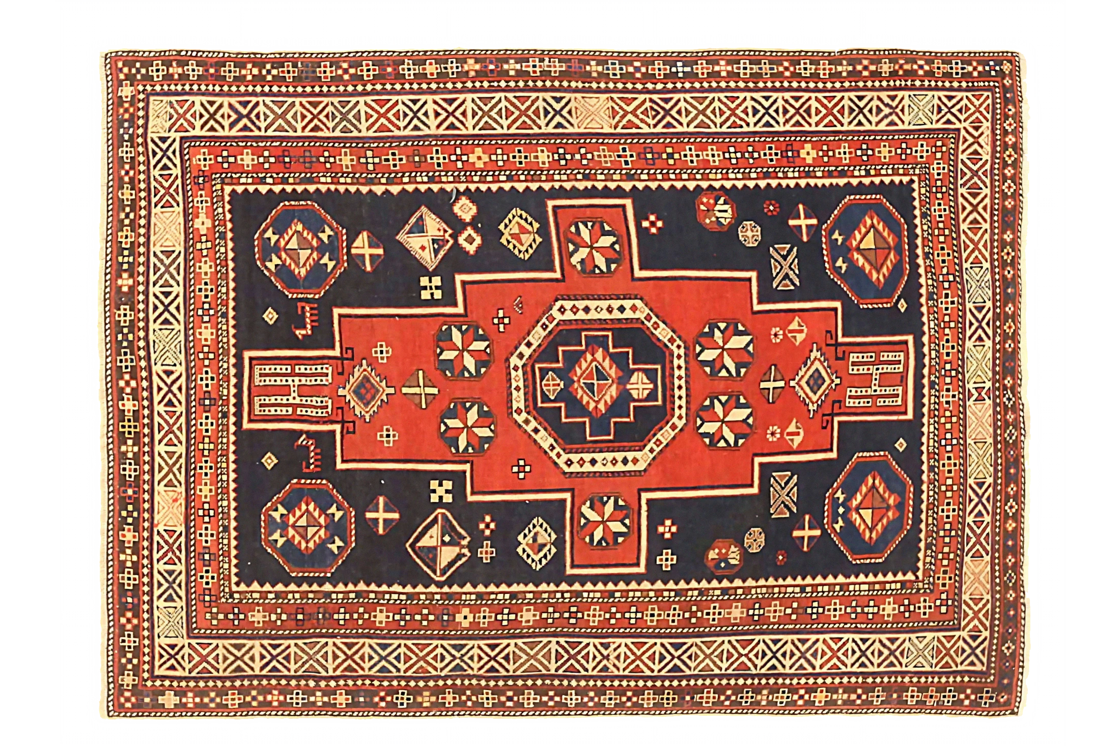 Antique Russia Shirvan Traditional Rug 72873